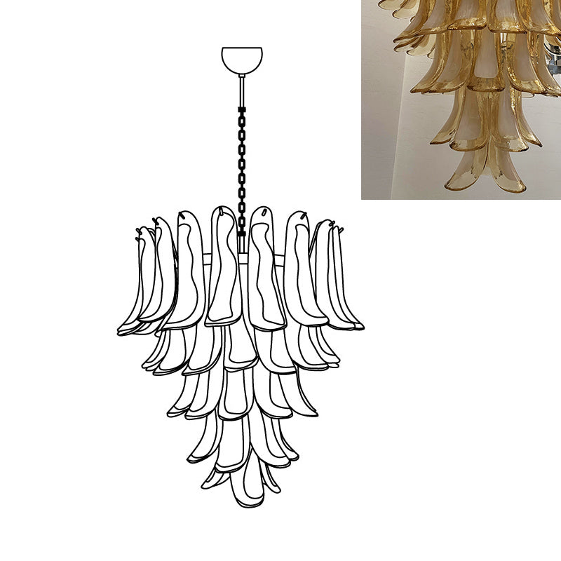 Alsorisra Postmodern Luxury Petal Glass Chandelier - Letslighting