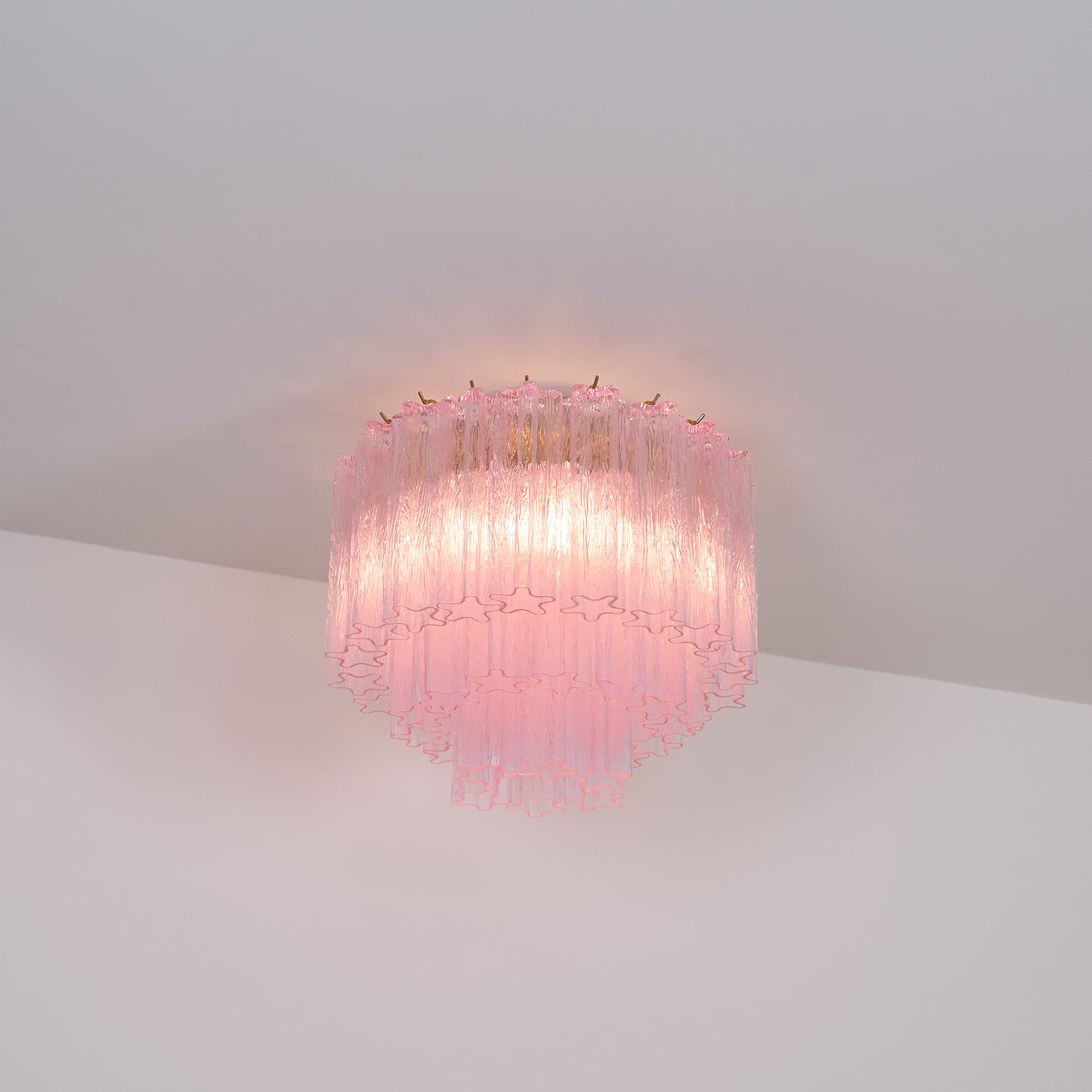 Aurora Ceiling Lamp Murano Pink Glass Vintage - Letslighting