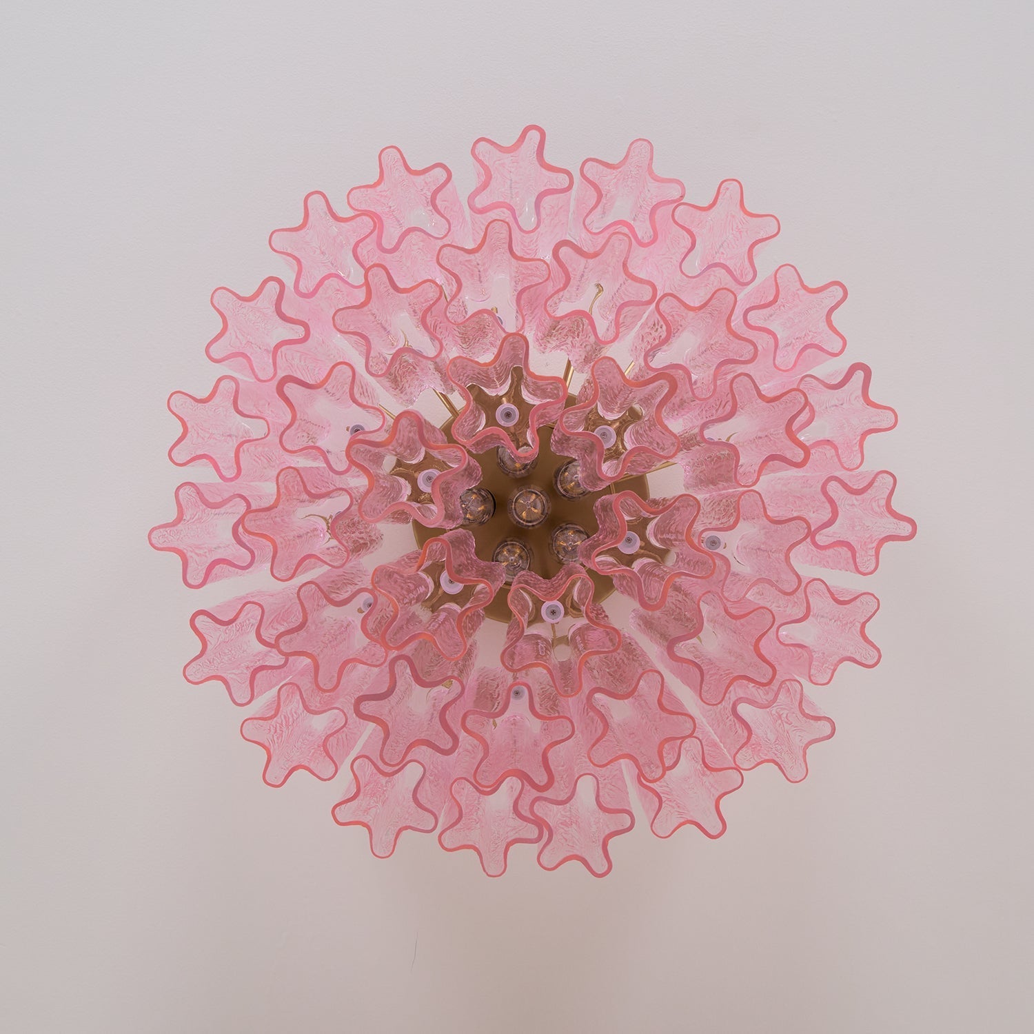 Aurora Ceiling Lamp Murano Pink Glass Vintage - Letslighting