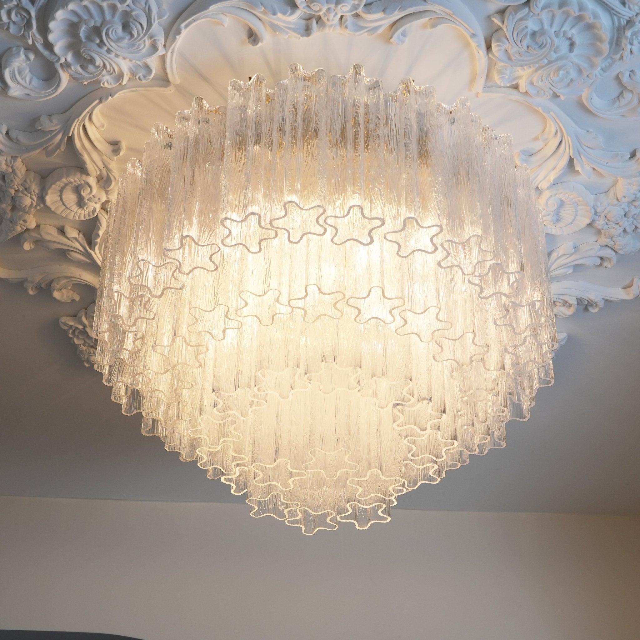 Aurora Ceiling Lamp Murano Pink Glass Vintage - Letslighting