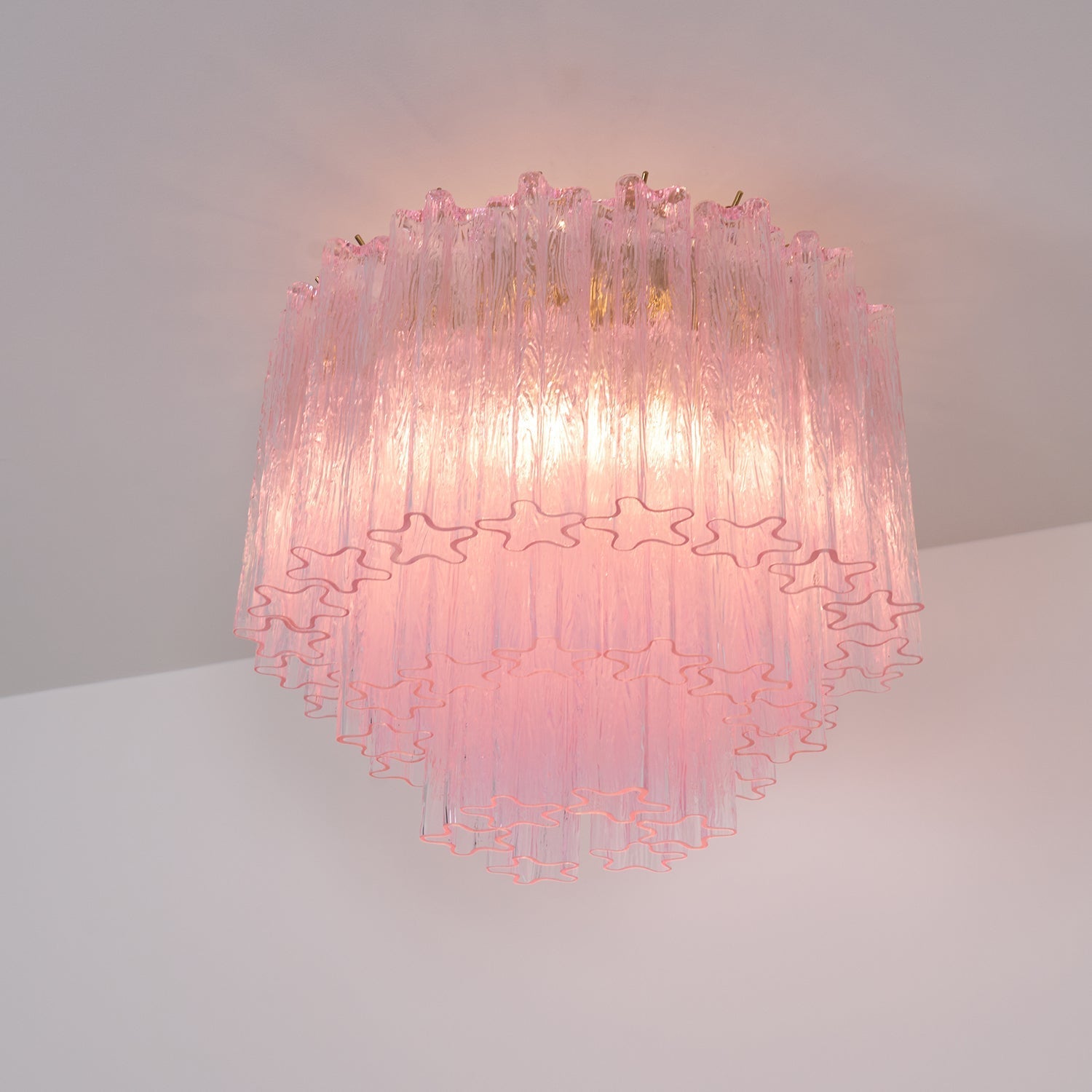Aurora Ceiling Lamp Murano Pink Glass Vintage - Letslighting