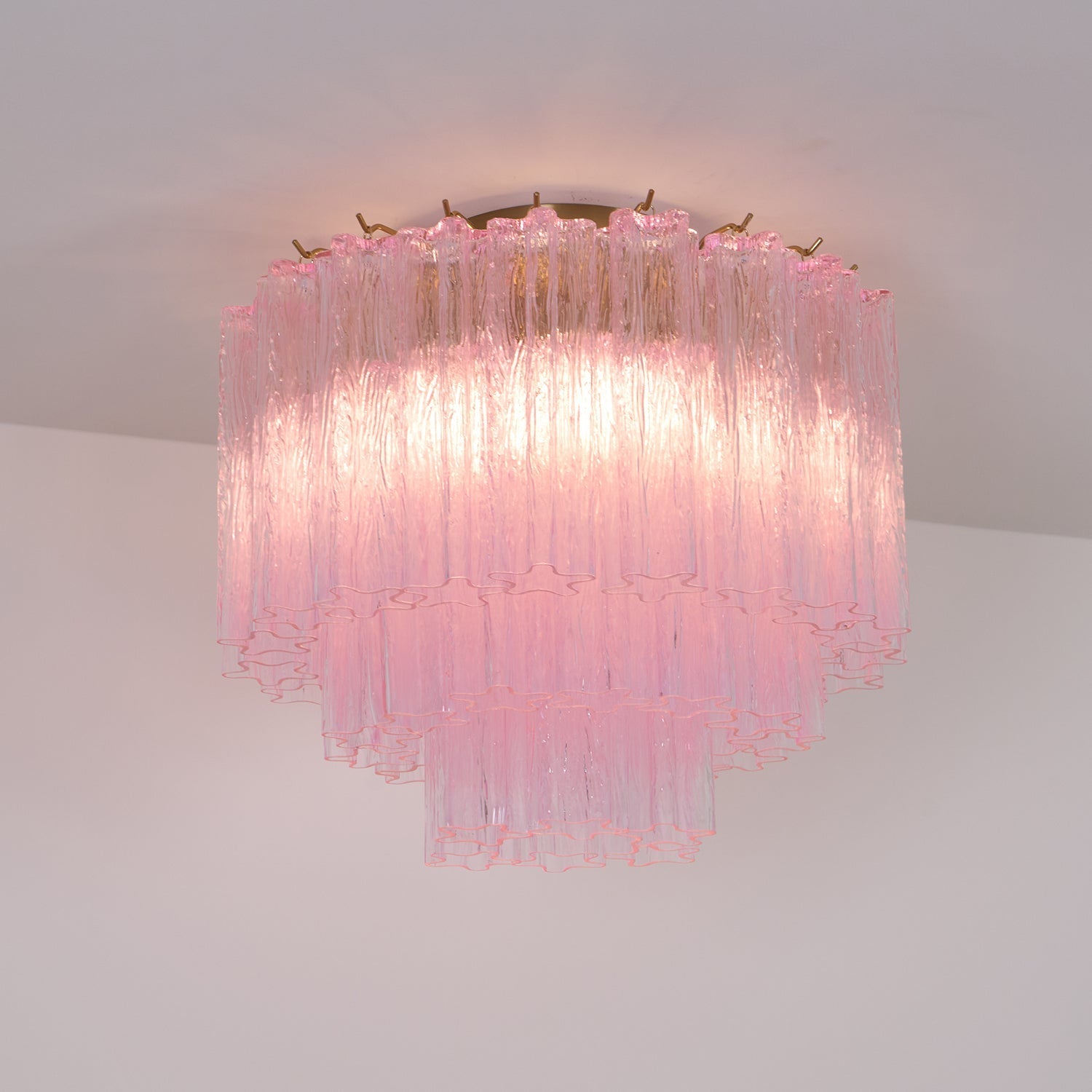 Aurora Ceiling Lamp Murano Pink Glass Vintage - Letslighting