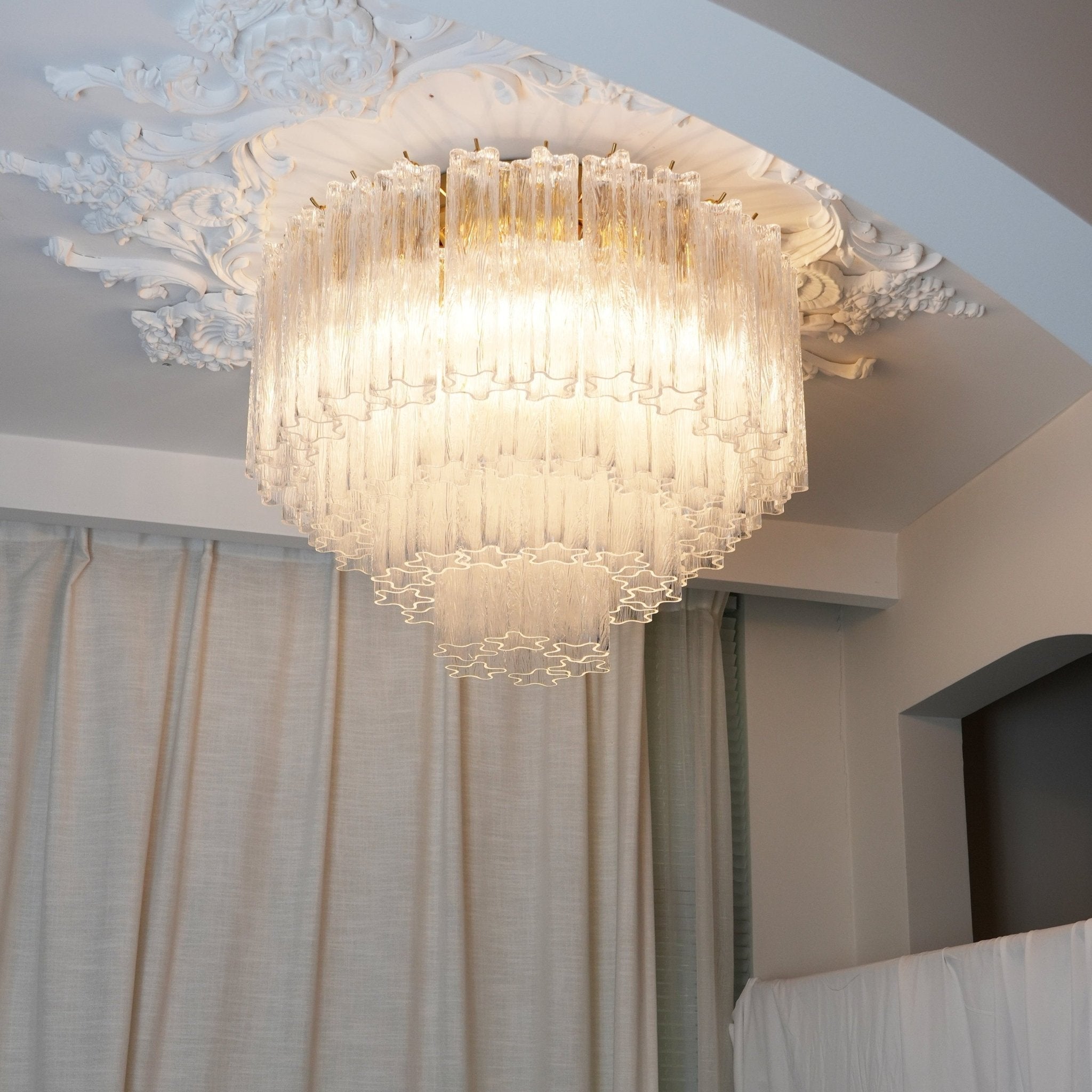 Aurora Ceiling Lamp Murano Pink Glass Vintage - Letslighting