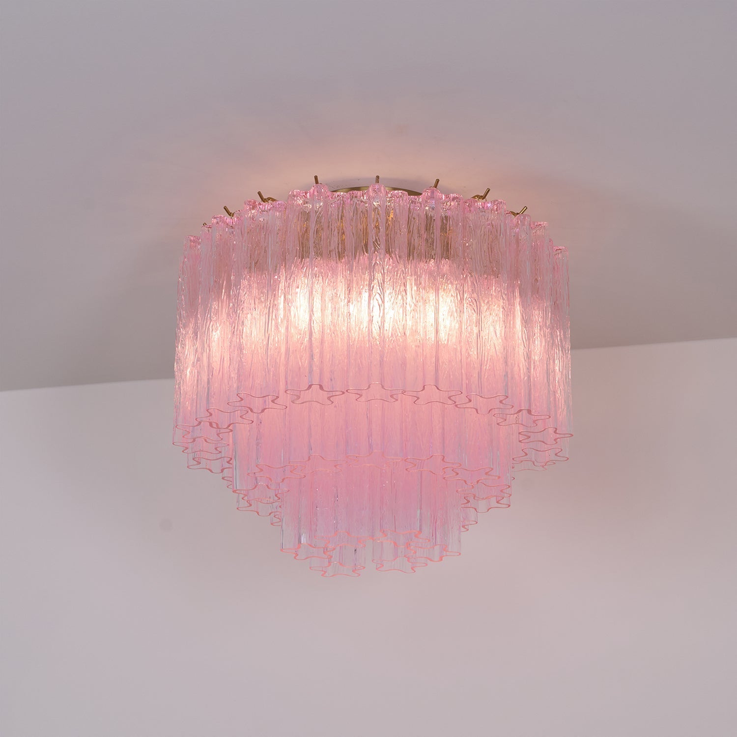 Aurora Ceiling Lamp Murano Pink Glass Vintage - Letslighting