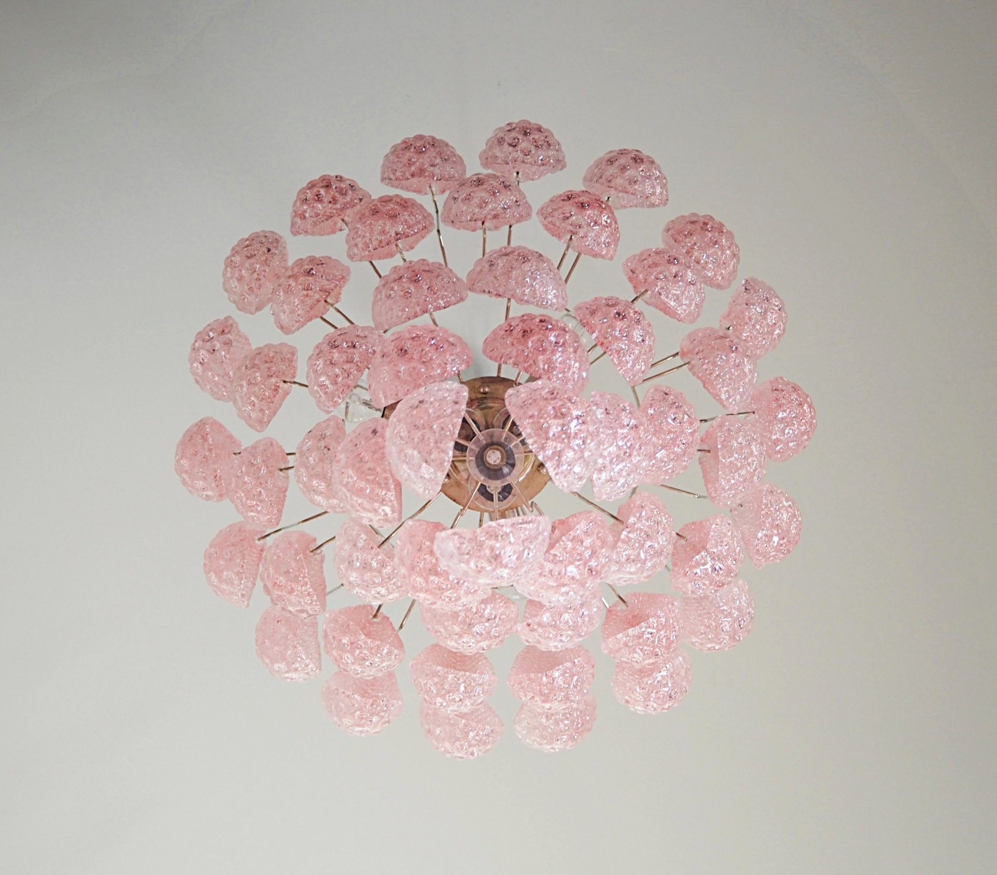Aurora Chandelier Pink Dewdrop Cascading Romantic - Letslighting