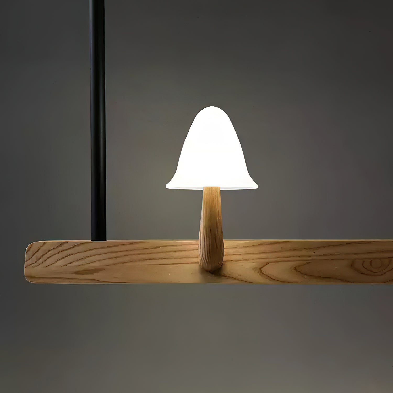 Lustra Chandelier Mushroom Wooden Minimalist Modern - Letslighting