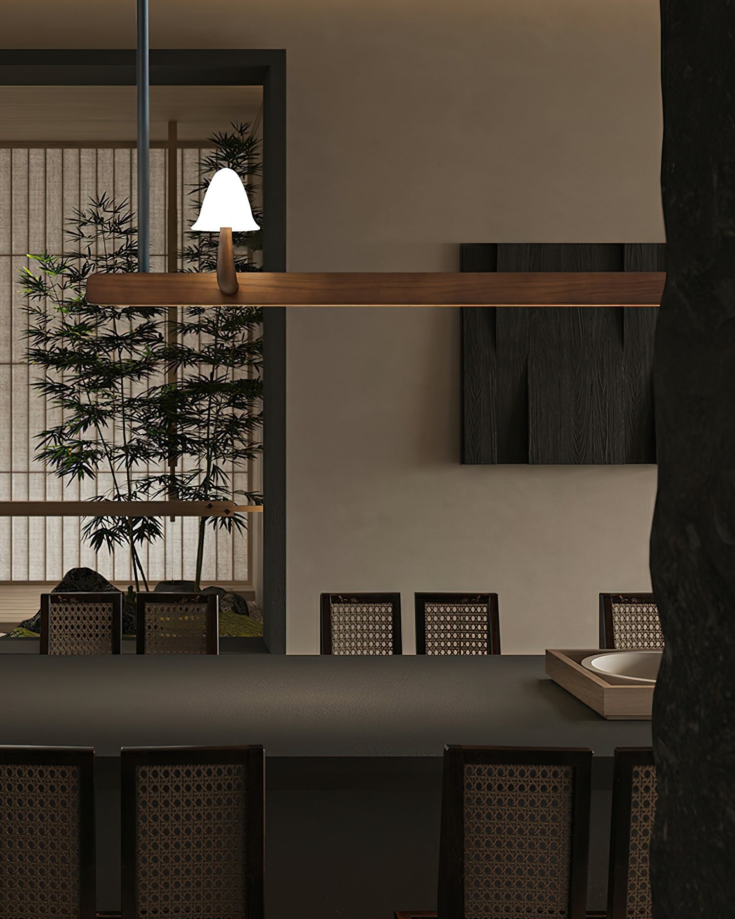 Lustra Chandelier Mushroom Wooden Minimalist Modern - Letslighting