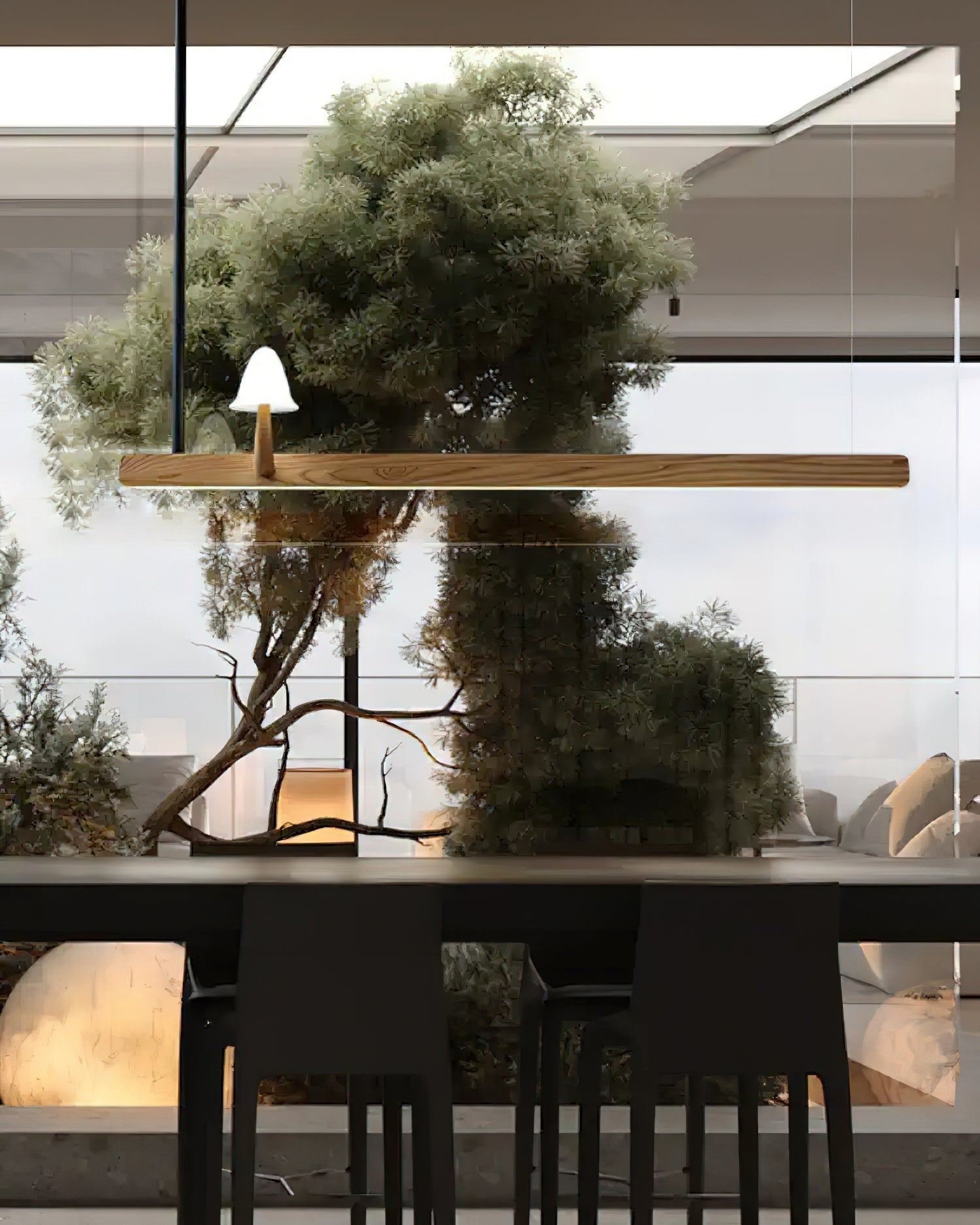 Lustra Chandelier Mushroom Wooden Minimalist Modern - Letslighting
