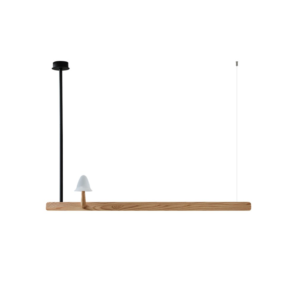 Lustra Chandelier Mushroom Wooden Minimalist Modern - Letslighting