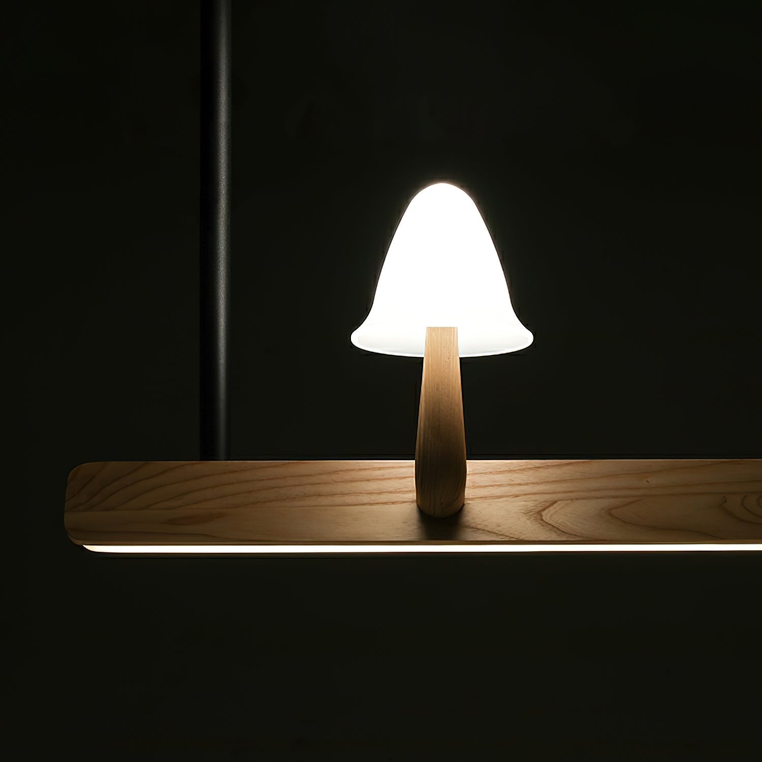 Lustra Chandelier Mushroom Wooden Minimalist Modern - Letslighting
