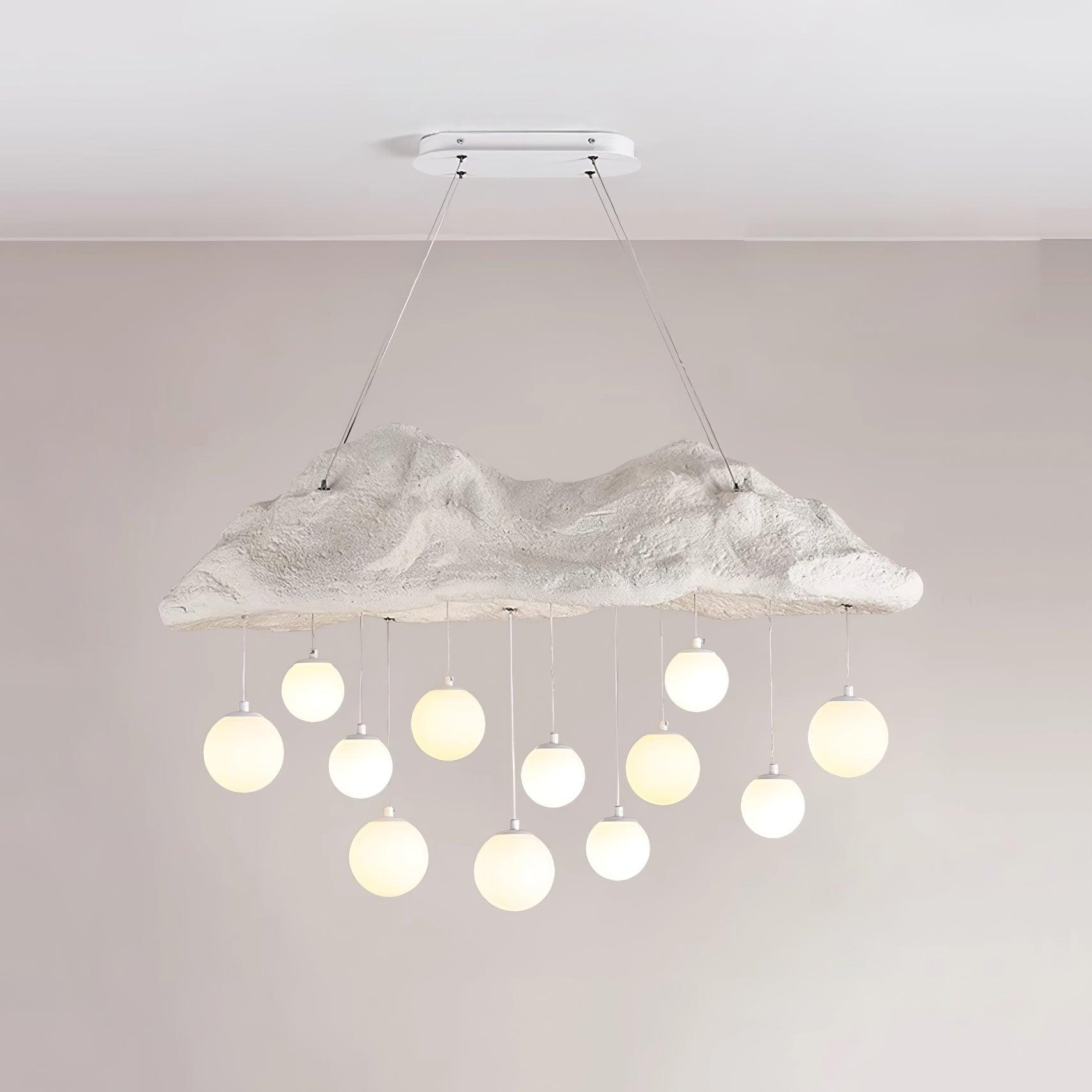Mushroom Cloud Chandelier Perforated Canopy Globes - Letslighting