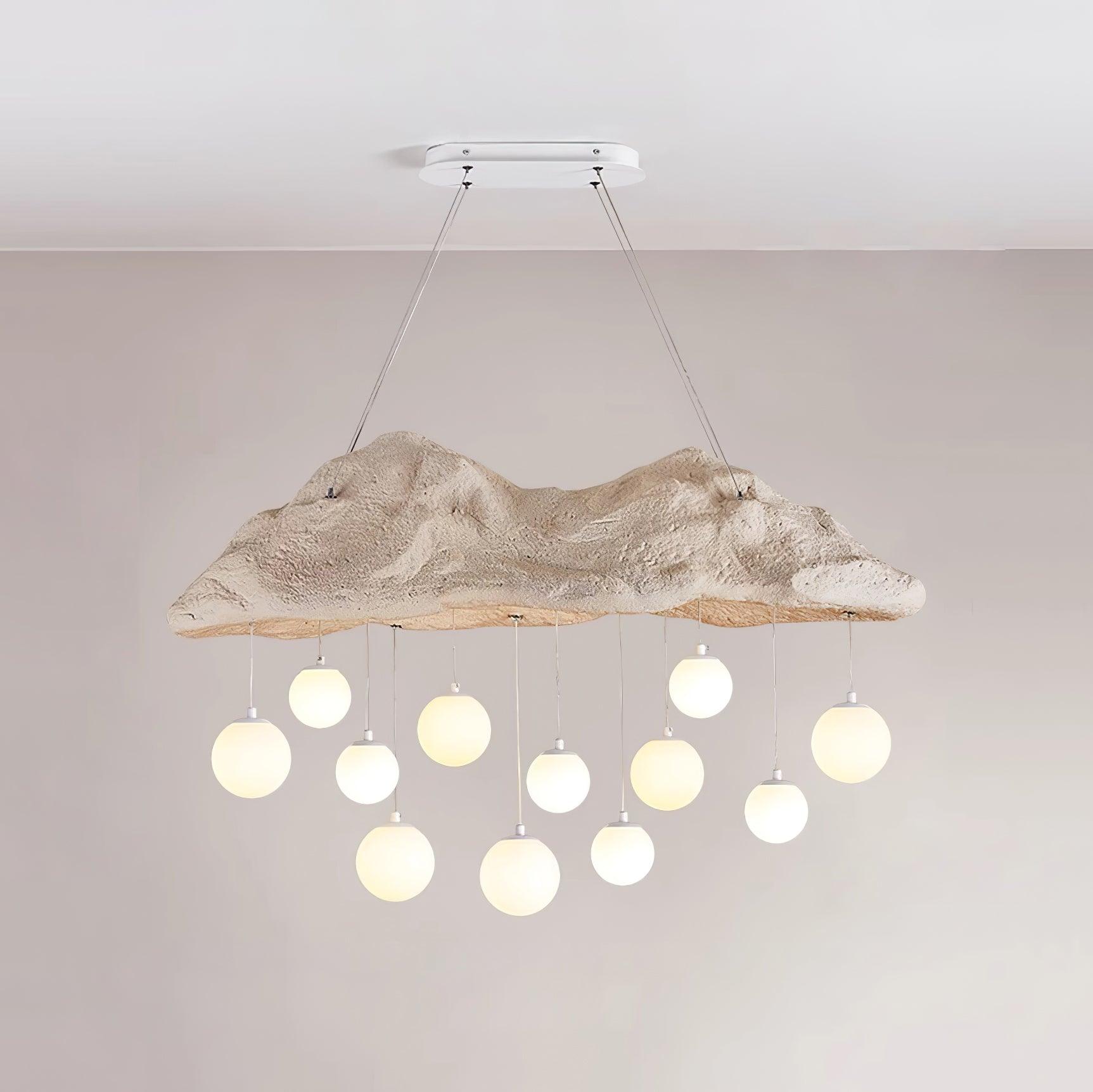 Mushroom Cloud Chandelier Perforated Canopy Globes - Letslighting