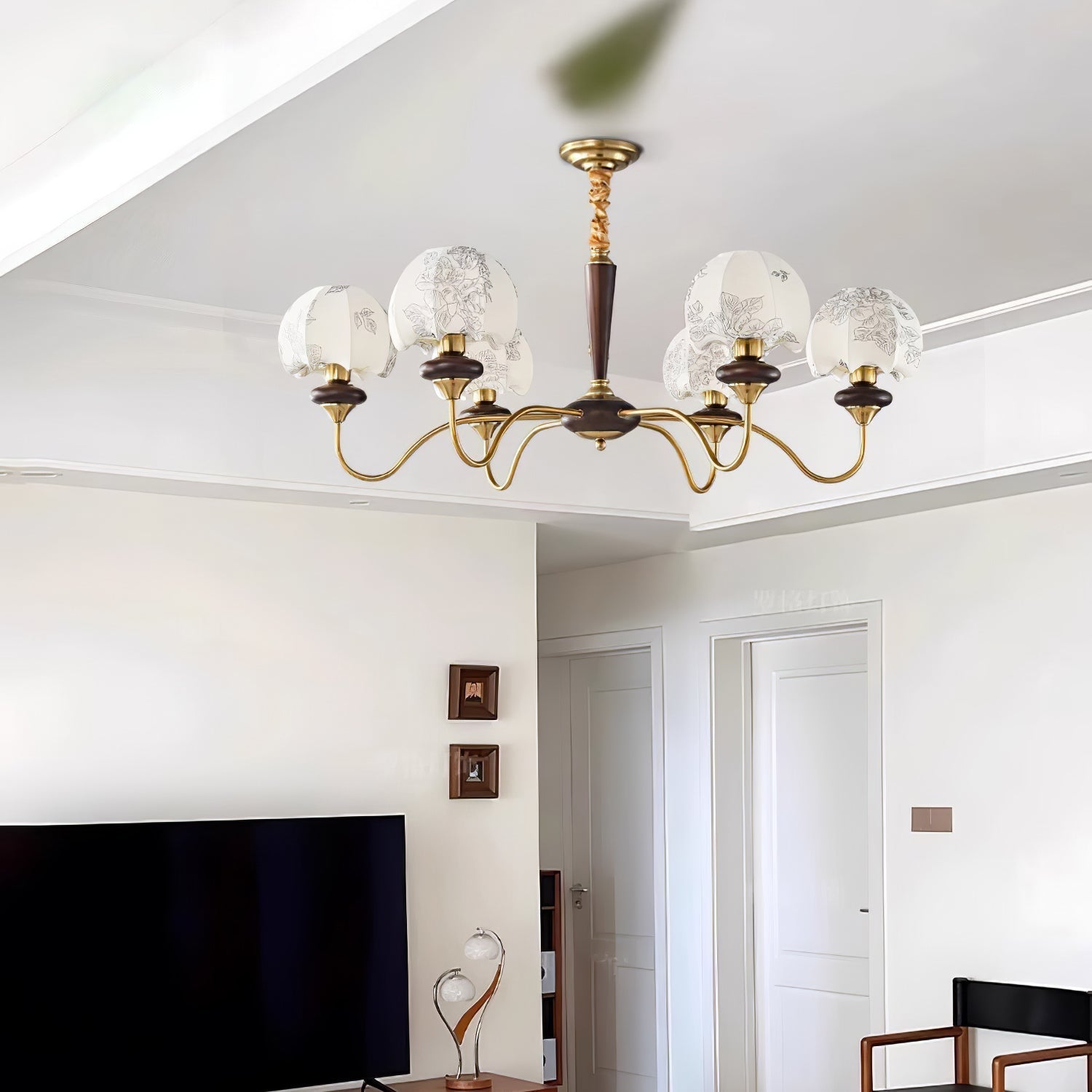 Orchid Vintage Fabric Chandelier - Letslighting