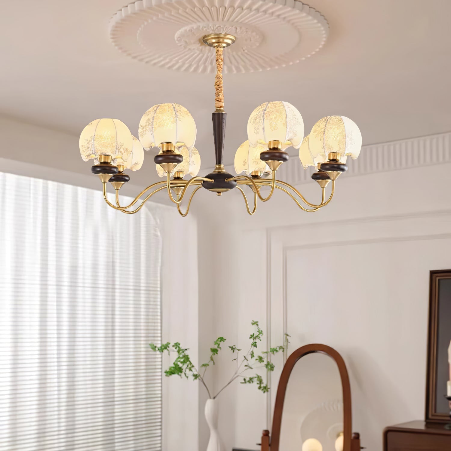 Orchid Vintage Fabric Chandelier - Letslighting