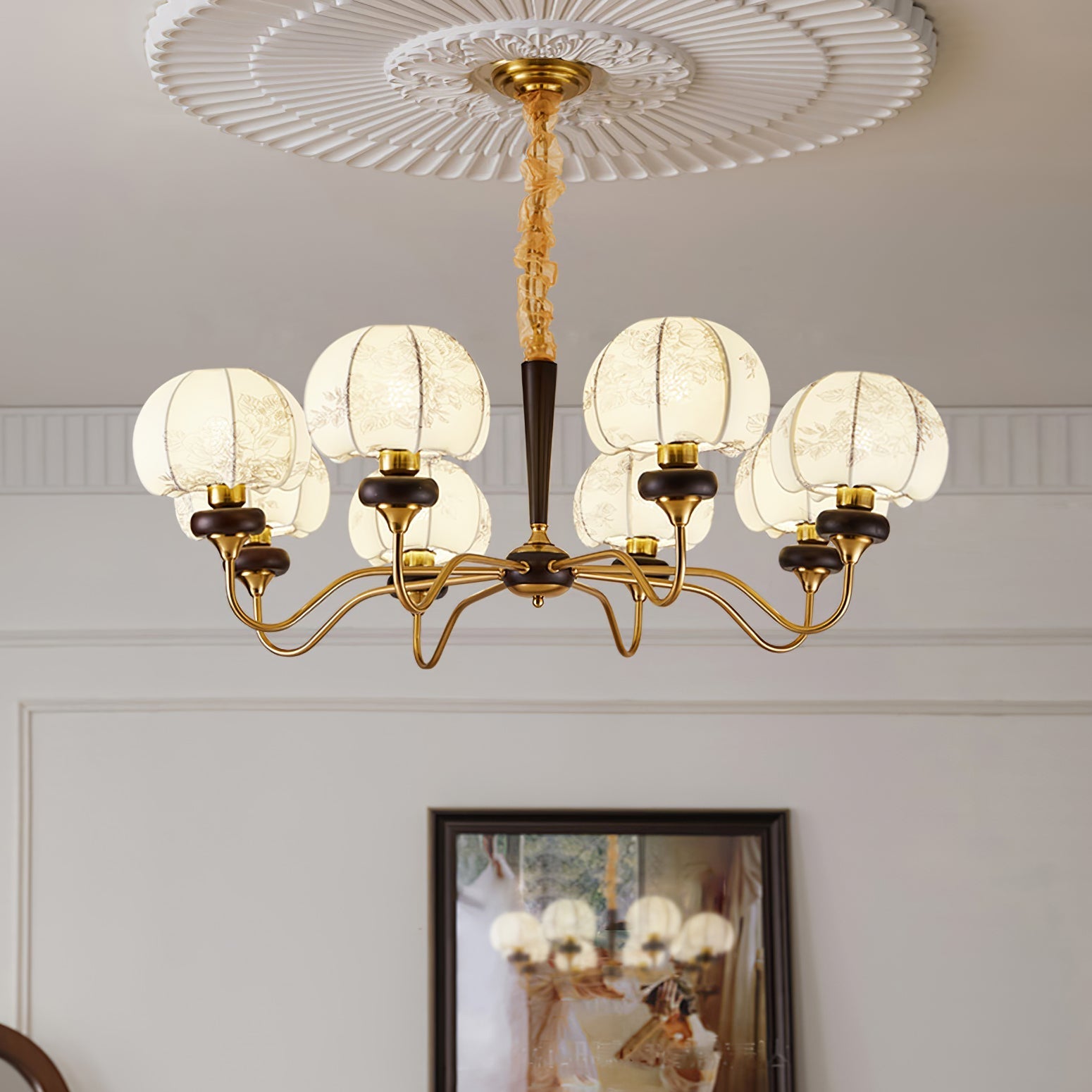 Orchid Vintage Fabric Chandelier - Letslighting