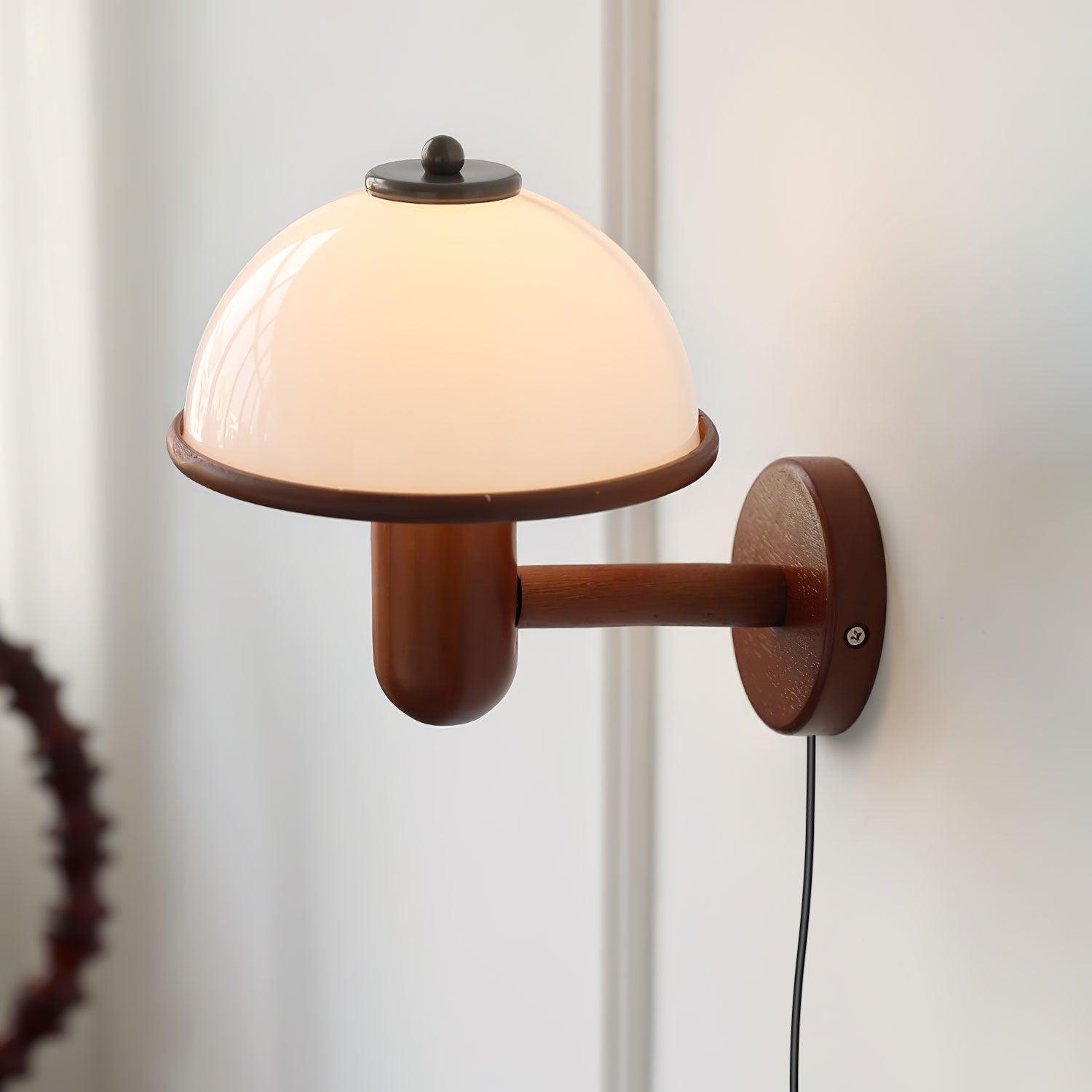 Lustra Wall Lamp Mushroom Wood Oak - Letslighting