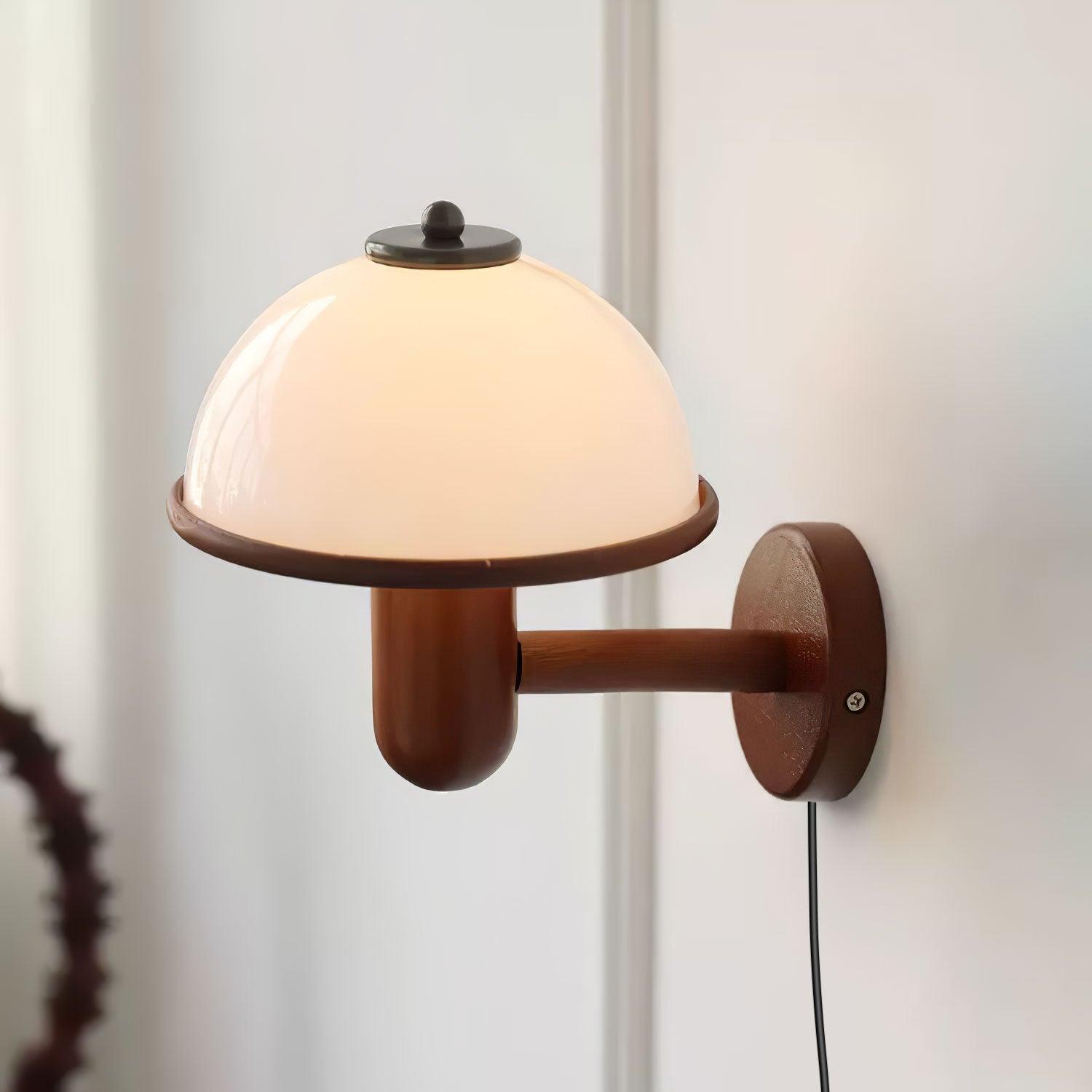 Lustra Wall Lamp Mushroom Wood Oak - Letslighting