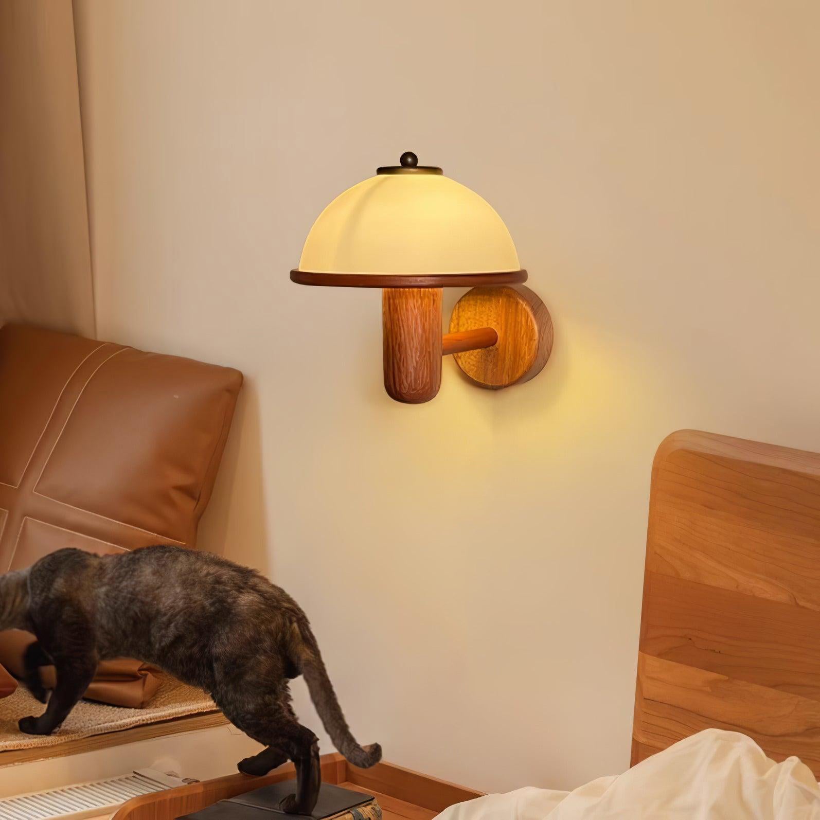 Lustra Wall Lamp Mushroom Wood Oak - Letslighting