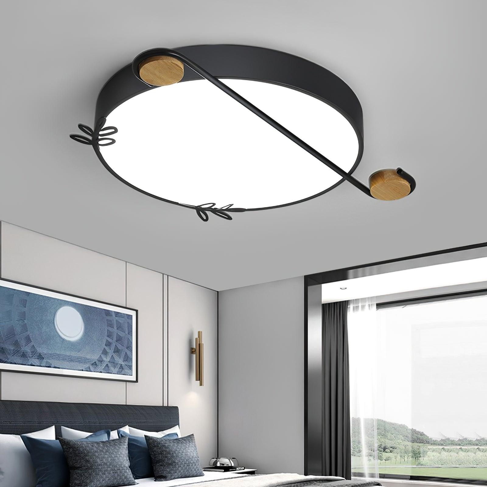 Evzorira Musical Note Art Round Ceiling Lamp - Letslighting