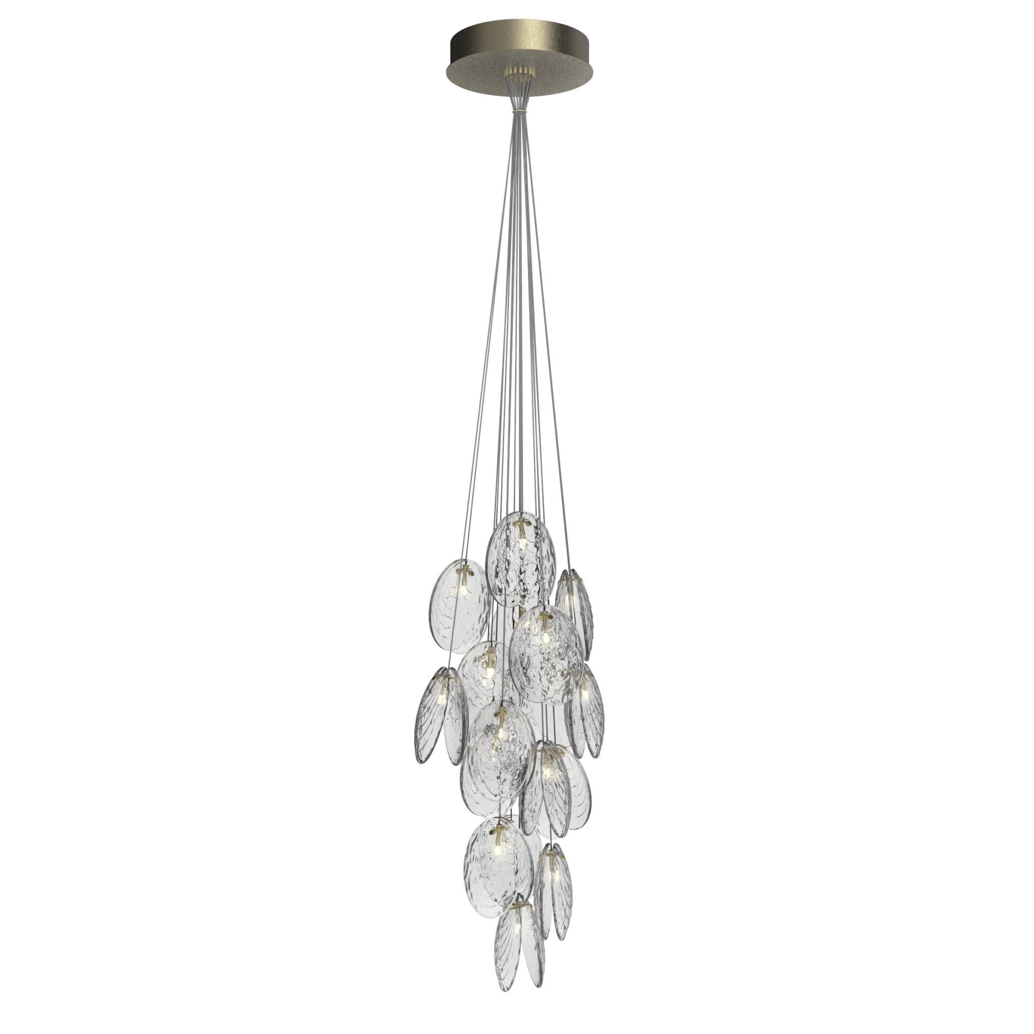 Mussels Modern Metal & Glass Chandelier