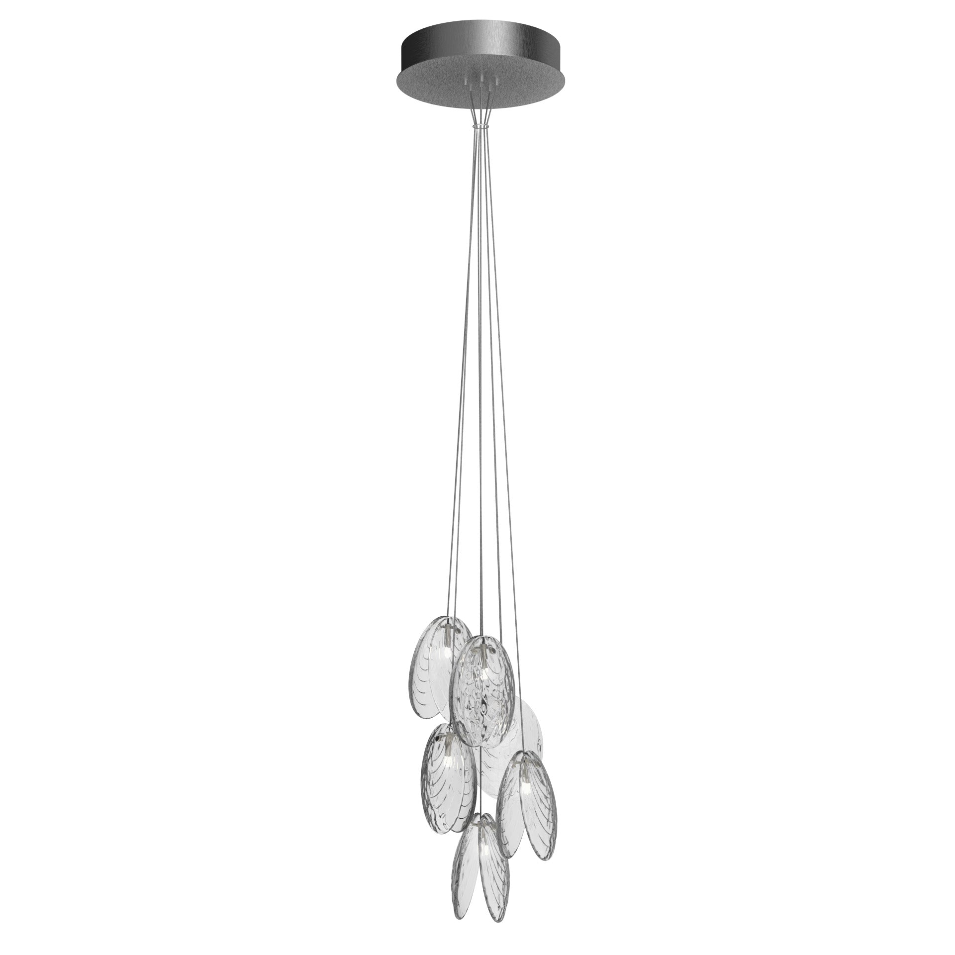Mussels Modern Metal & Glass Chandelier