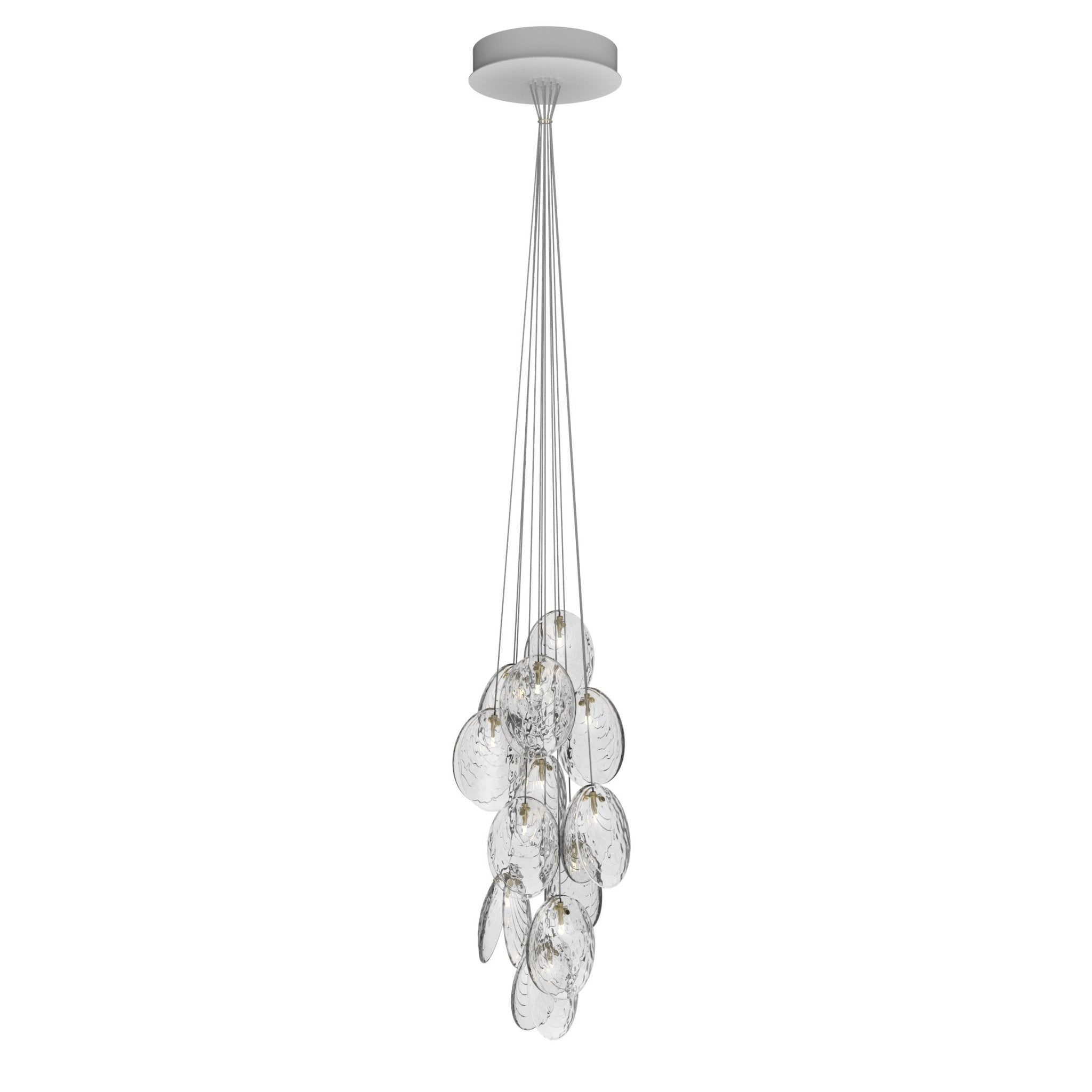 Mussels Modern Metal & Glass Chandelier