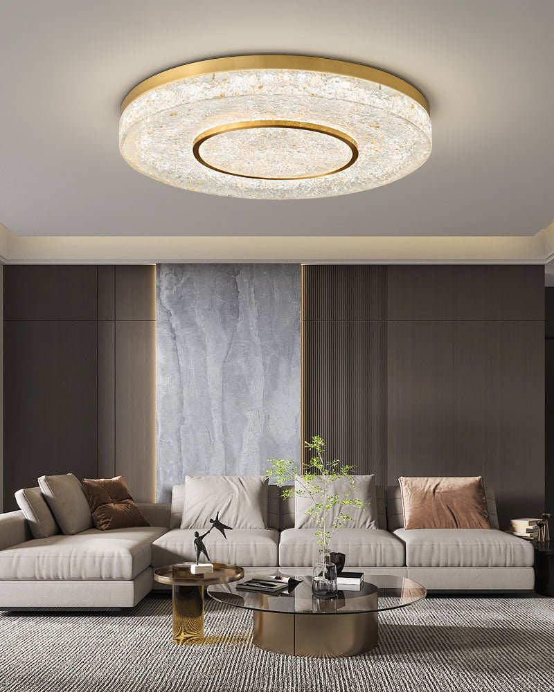 Lustra Ceiling Lamp Mysterious Circle Brass Resin - Letslighting