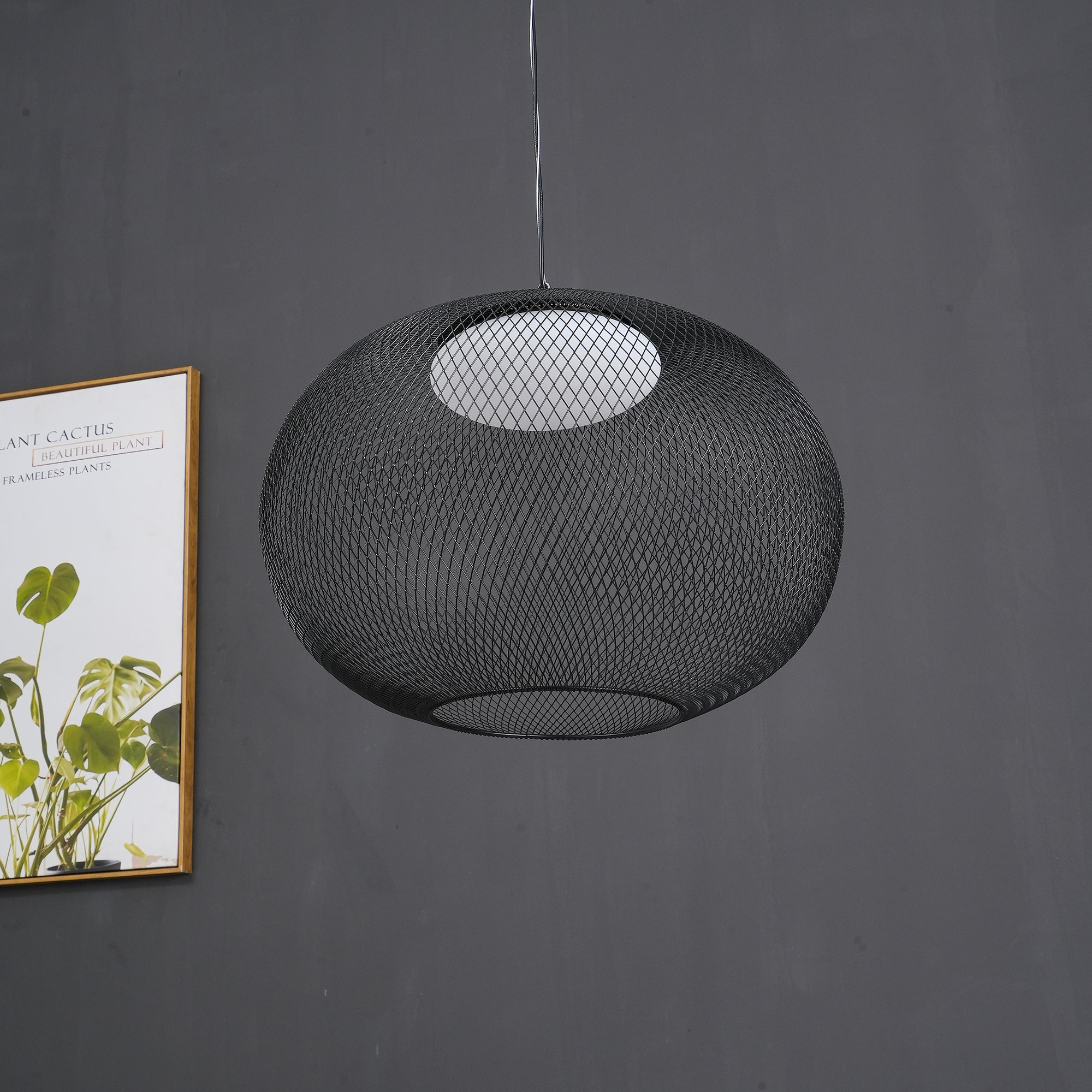 Lustra Pendant Lamp lic Mesh Black - Letslighting