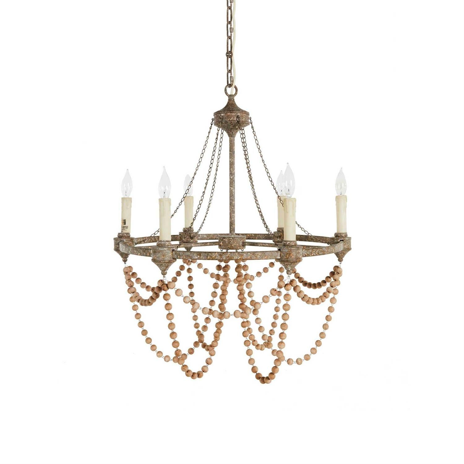 Eurnoros Vintage Industrial Wooden Chandelier - Letslighting