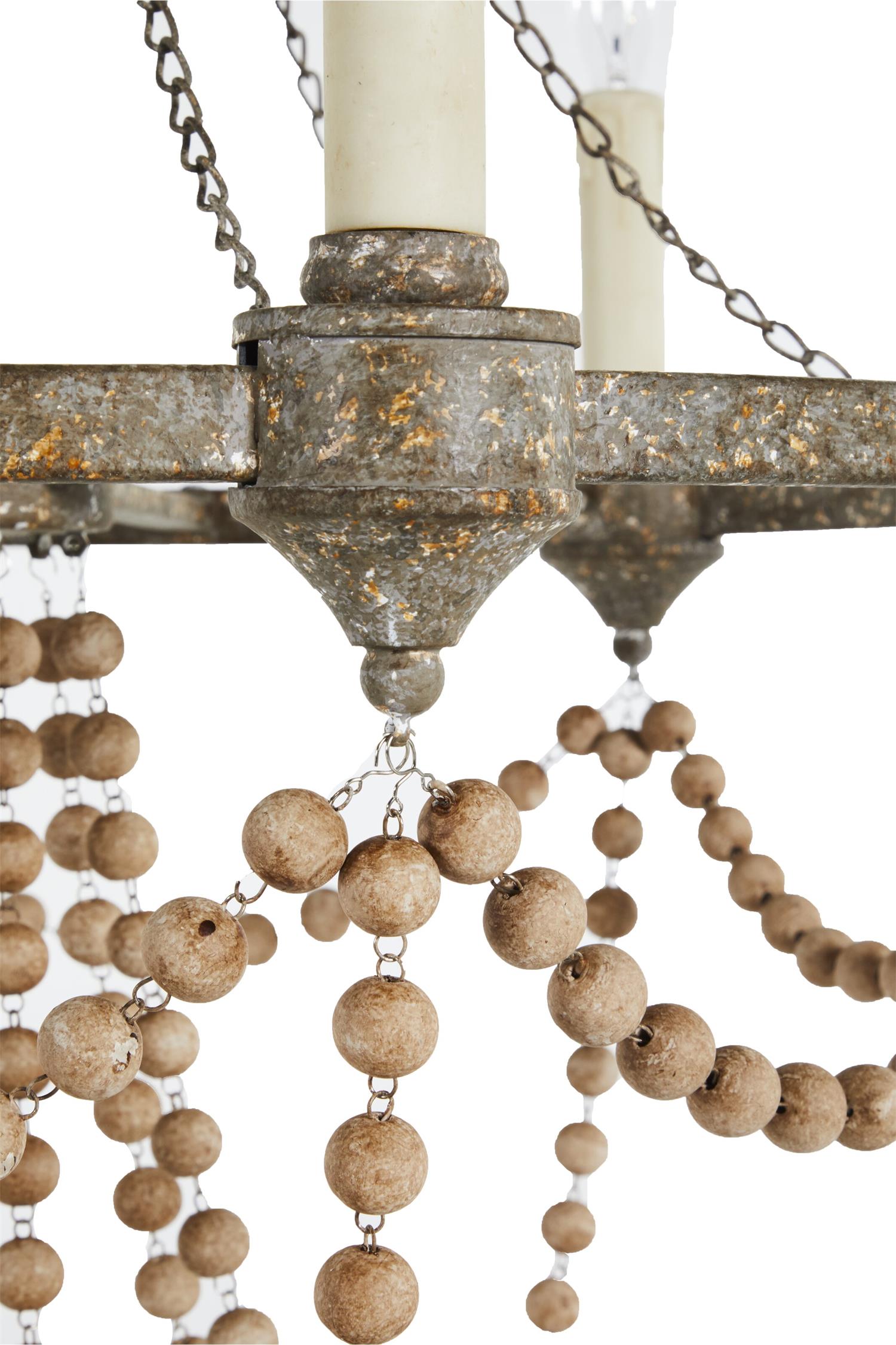 Eurnoros Vintage Industrial Wooden Chandelier - Letslighting