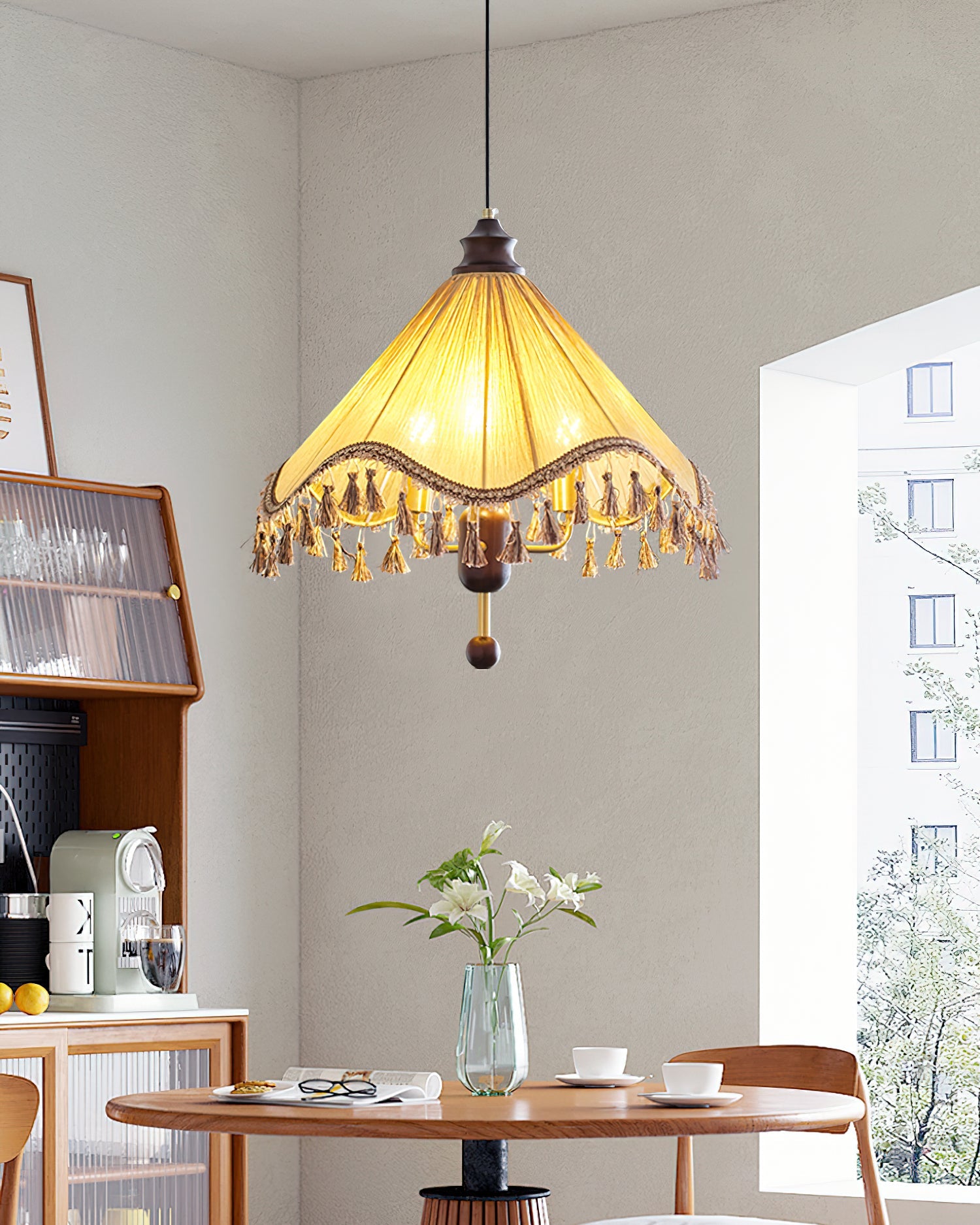 Rosetta fabric Pendant Light Boutique - Letslighting