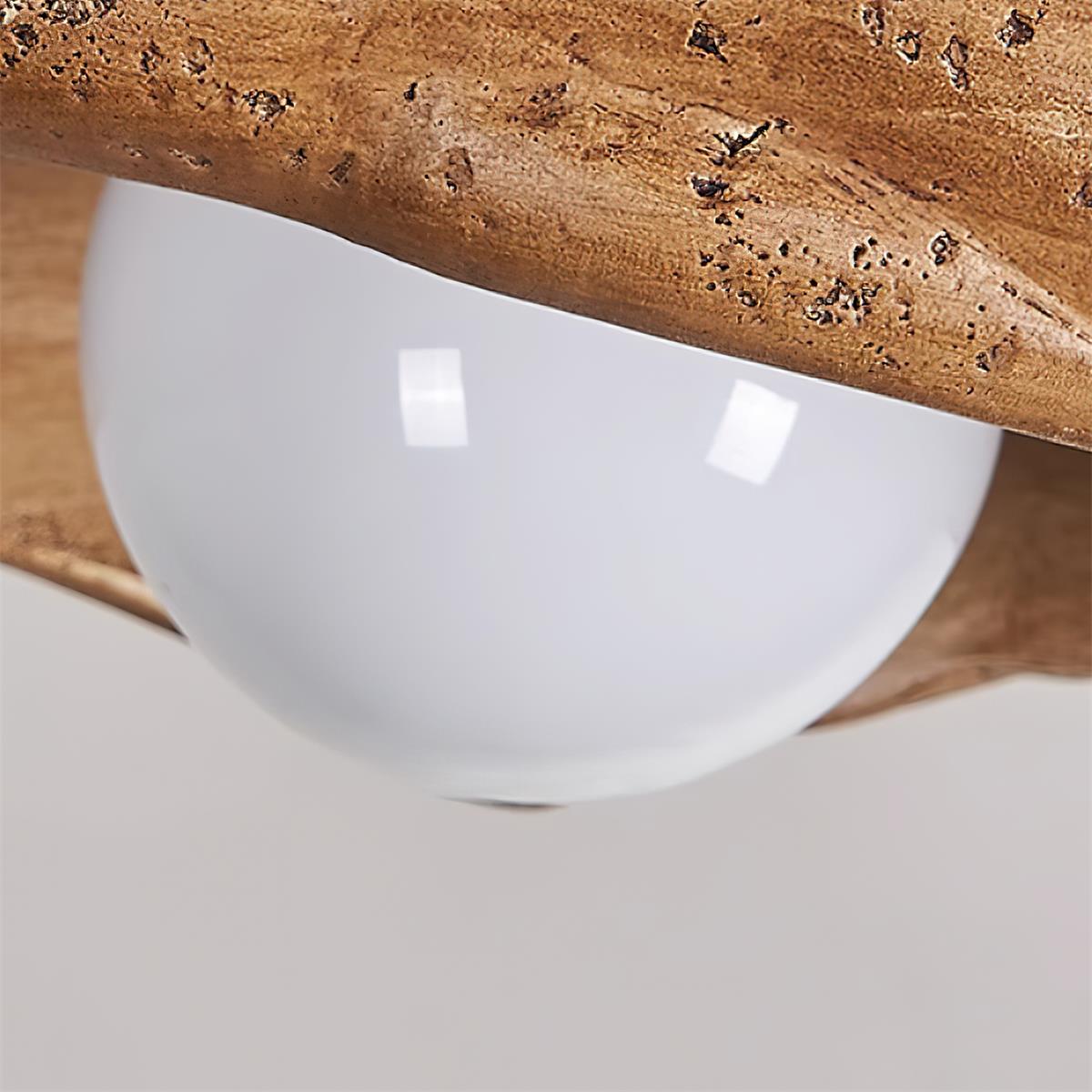 Nami Ceiling Lamp Sculpted Travertine Rock Texture Rustic - Letslighting
