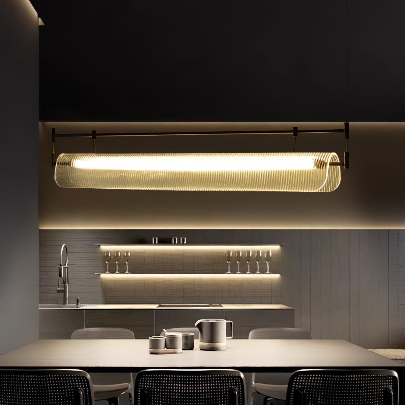 Lustra Chandelier Linear Strip Acrylic Long - Letslighting