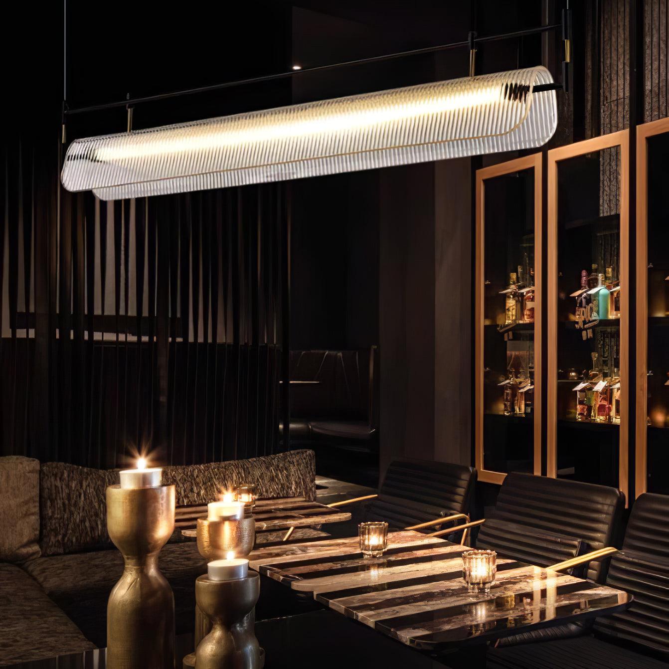 Lustra Chandelier Linear Strip Acrylic Long - Letslighting