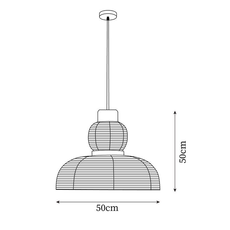 Pendant Lamp White Fabric Shade Black Cable Gentle Ambient Glow - Letslighting