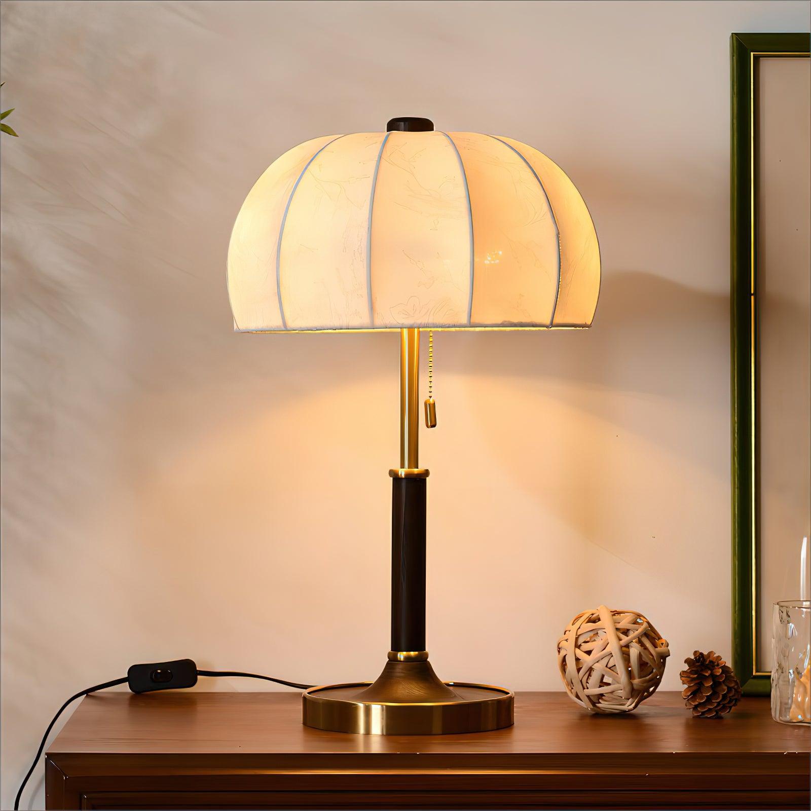 Liorian Wood Fabric Retro Table Lamp - Letslighting