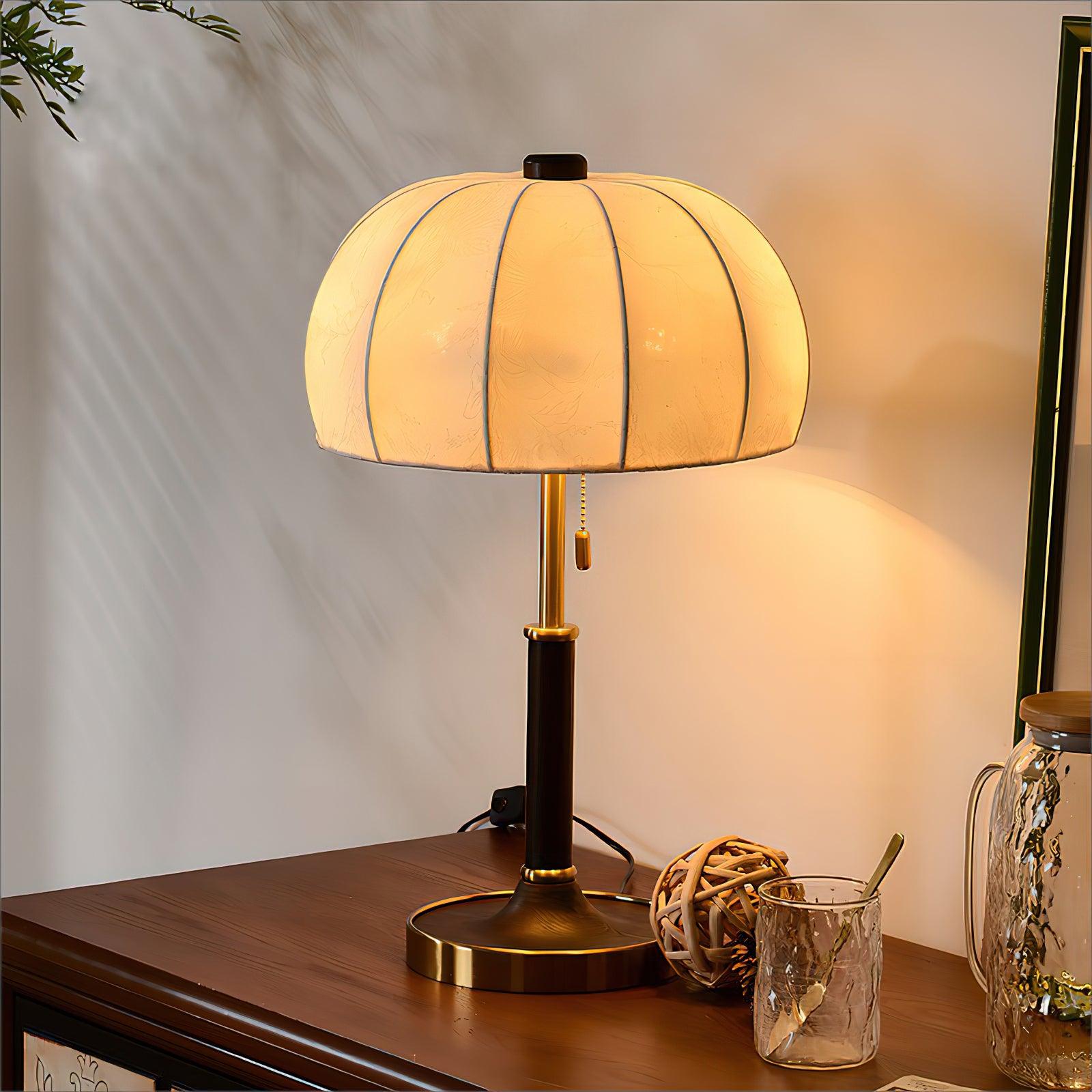 Liorian Wood Fabric Retro Table Lamp - Letslighting