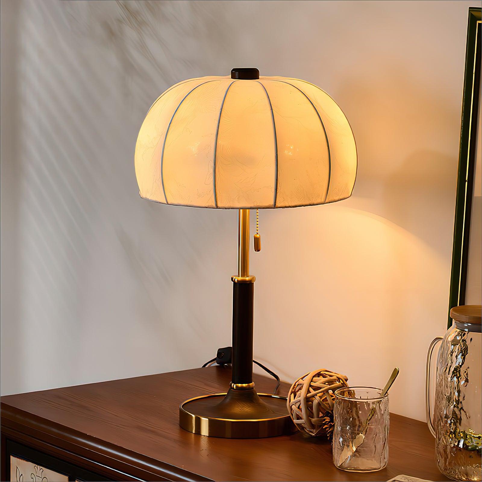 Liorian Wood Fabric Retro Table Lamp - Letslighting