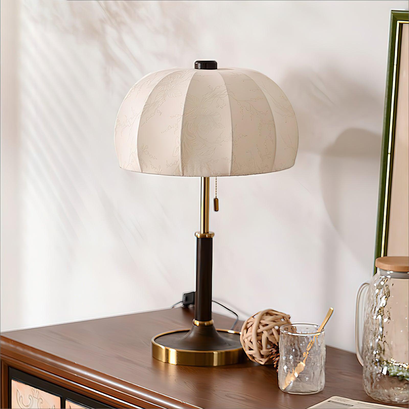 Liorian Wood Fabric Retro Table Lamp - Letslighting