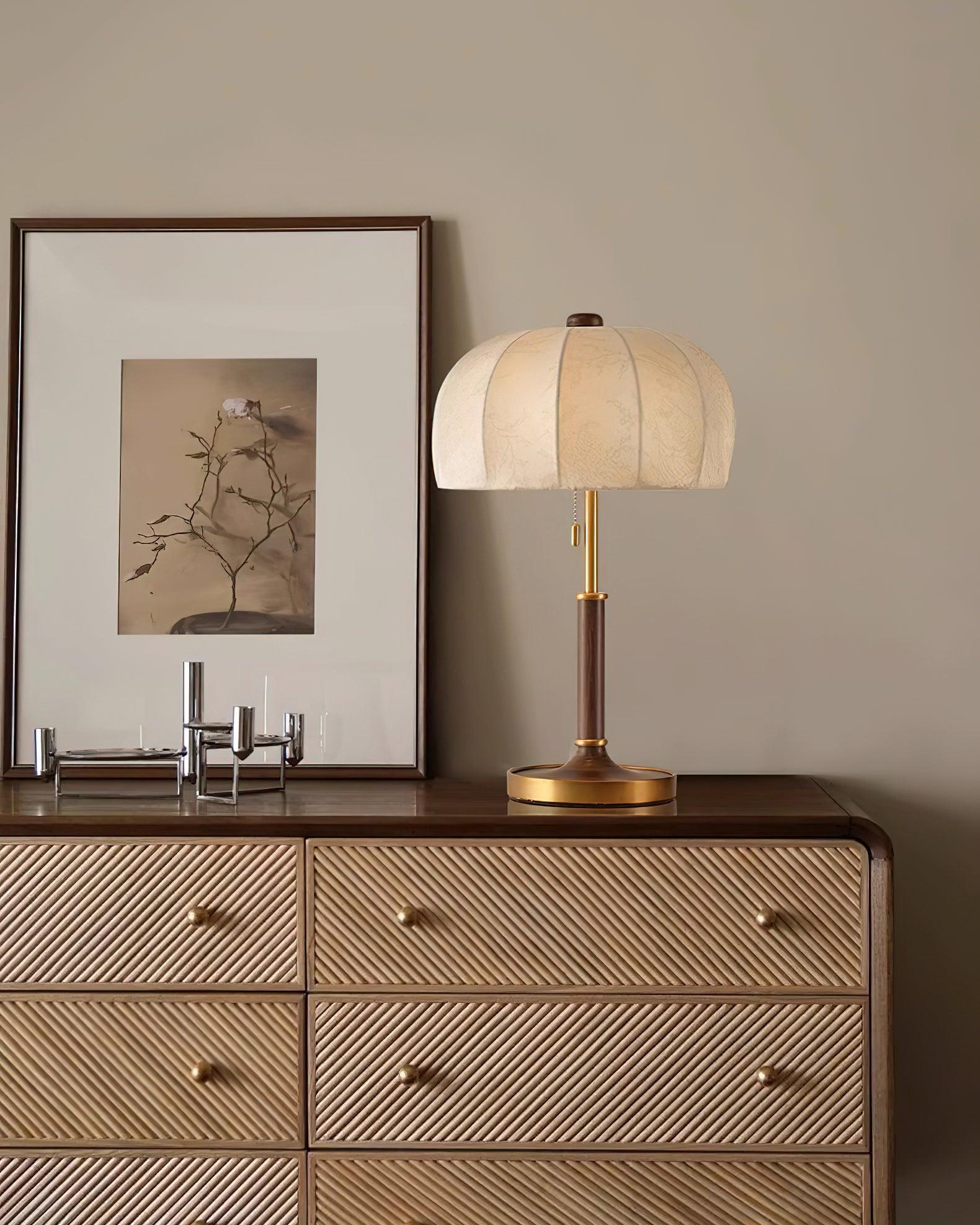 Liorian Wood Fabric Retro Table Lamp - Letslighting