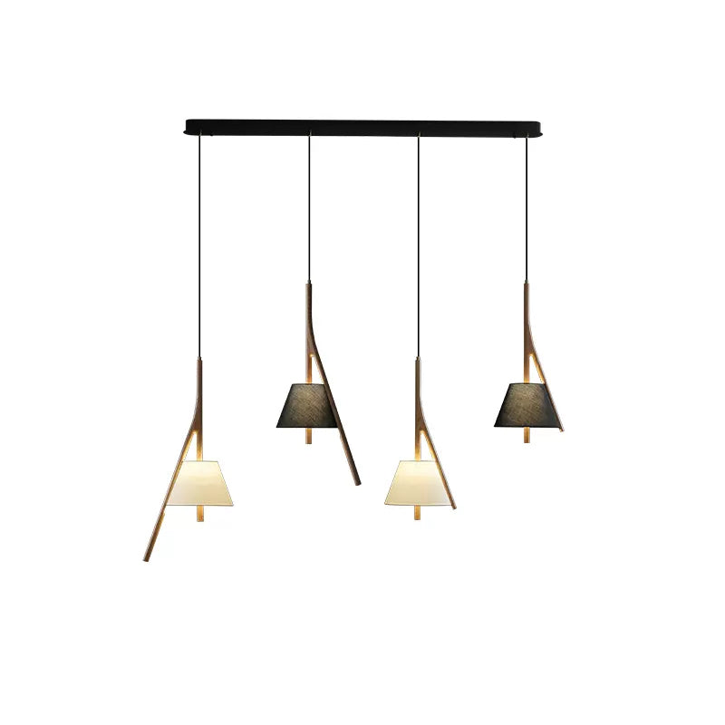 Zovenarae Triangular Wood Pendant Light - Letslighting