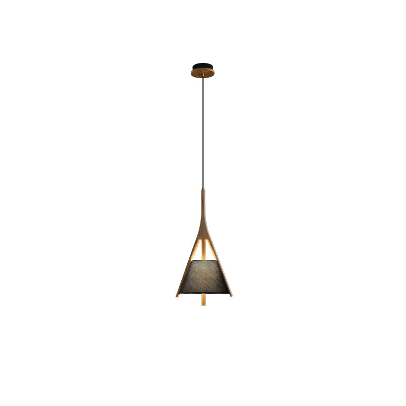 Zovenarae Triangular Wood Pendant Light - Letslighting