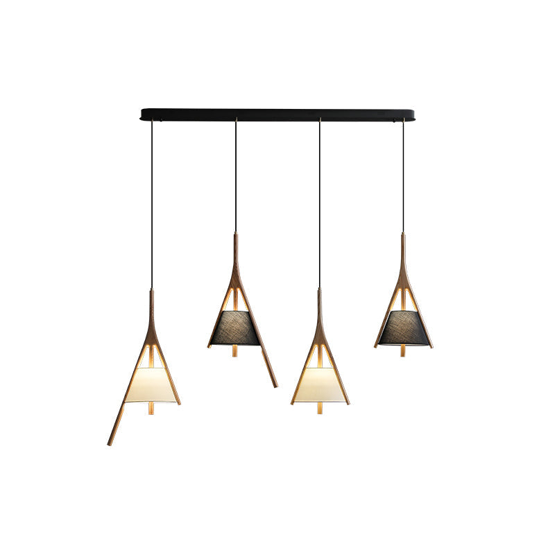 Zovenarae Triangular Wood Pendant Light - Letslighting