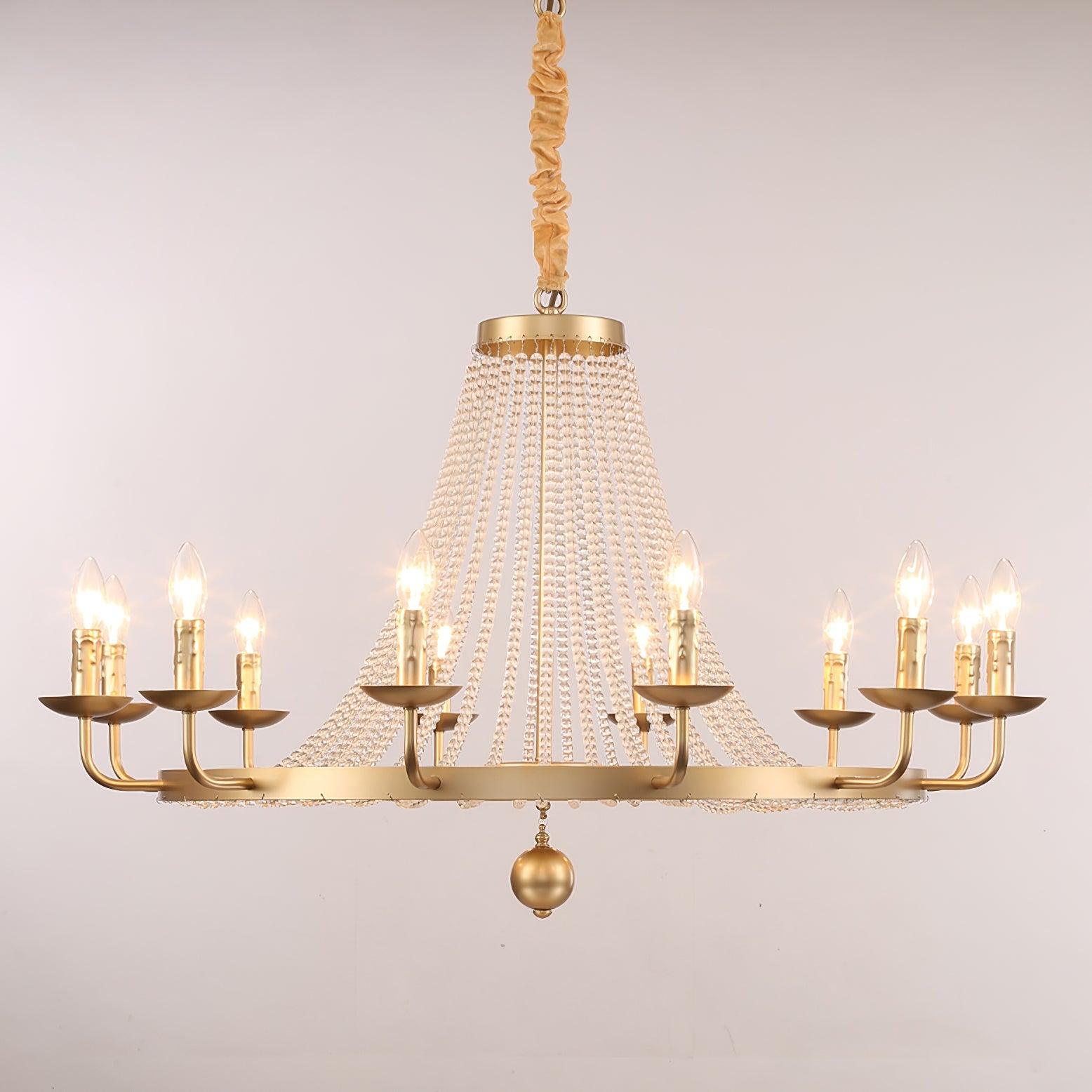 Naples Chandelier Crystal Iron Rustic Modern - Letslighting
