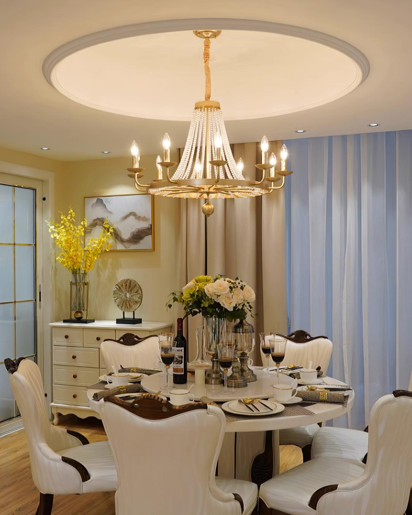 Naples Chandelier Crystal Iron Rustic Modern - Letslighting