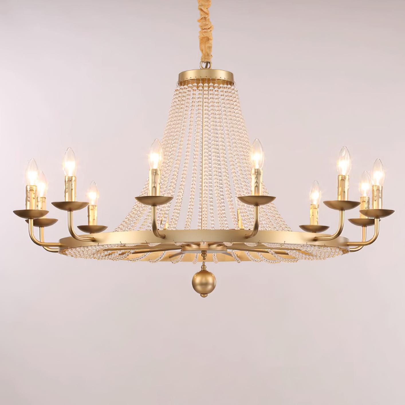 Naples Chandelier Crystal Iron Rustic Modern - Letslighting