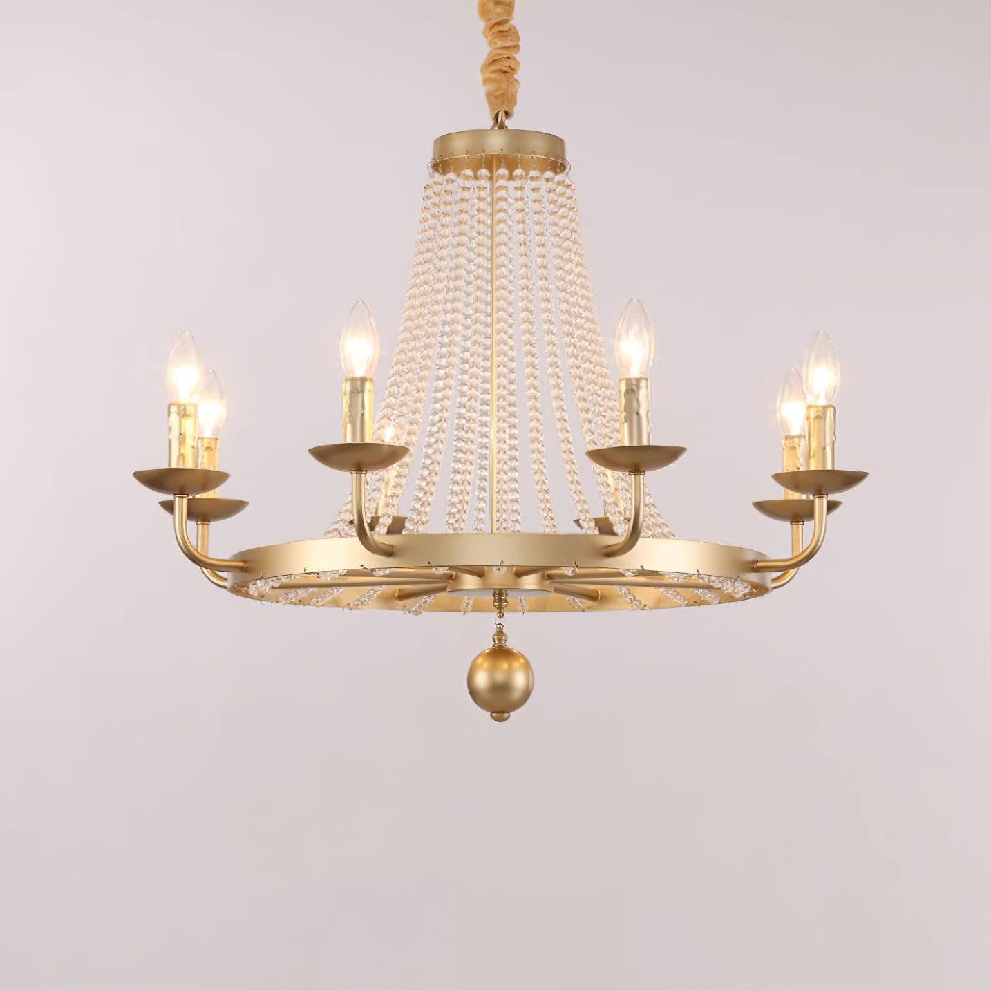 Naples Chandelier Crystal Iron Rustic Modern - Letslighting