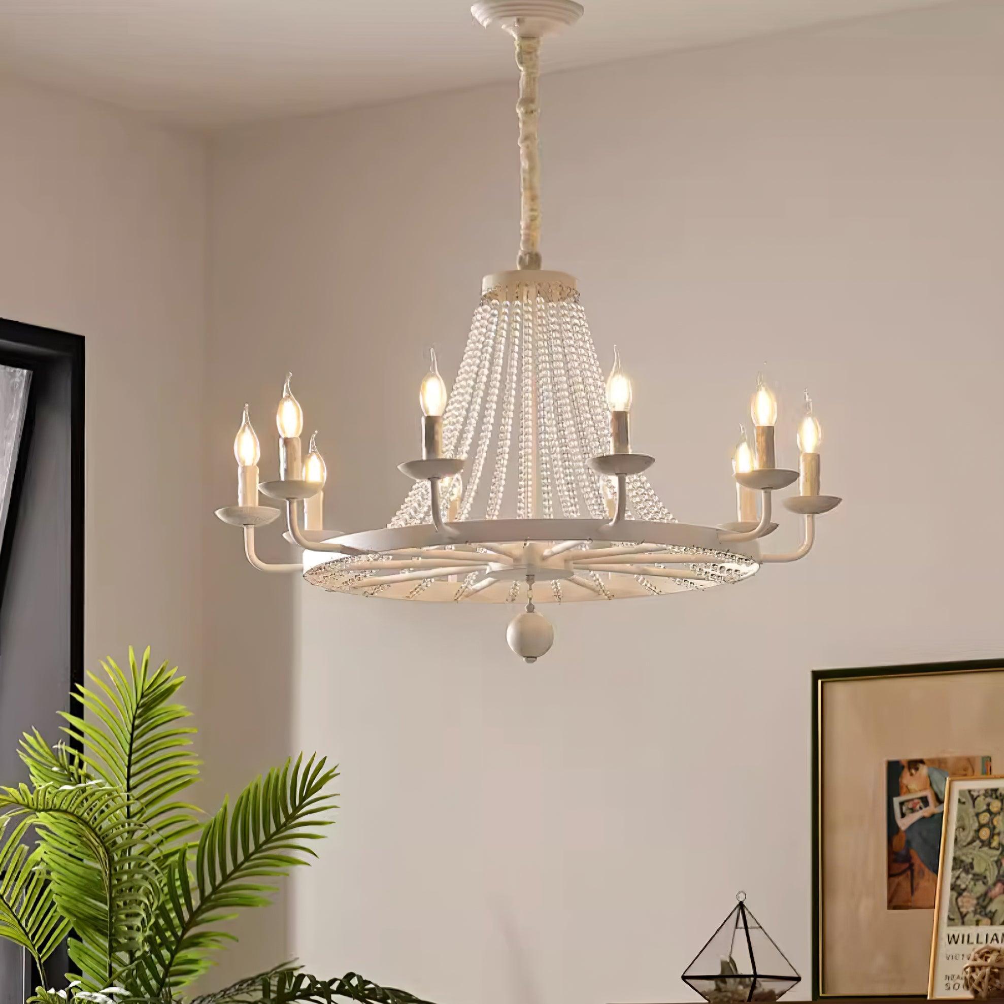 Naples Chandelier Crystal Iron Rustic Modern - Letslighting