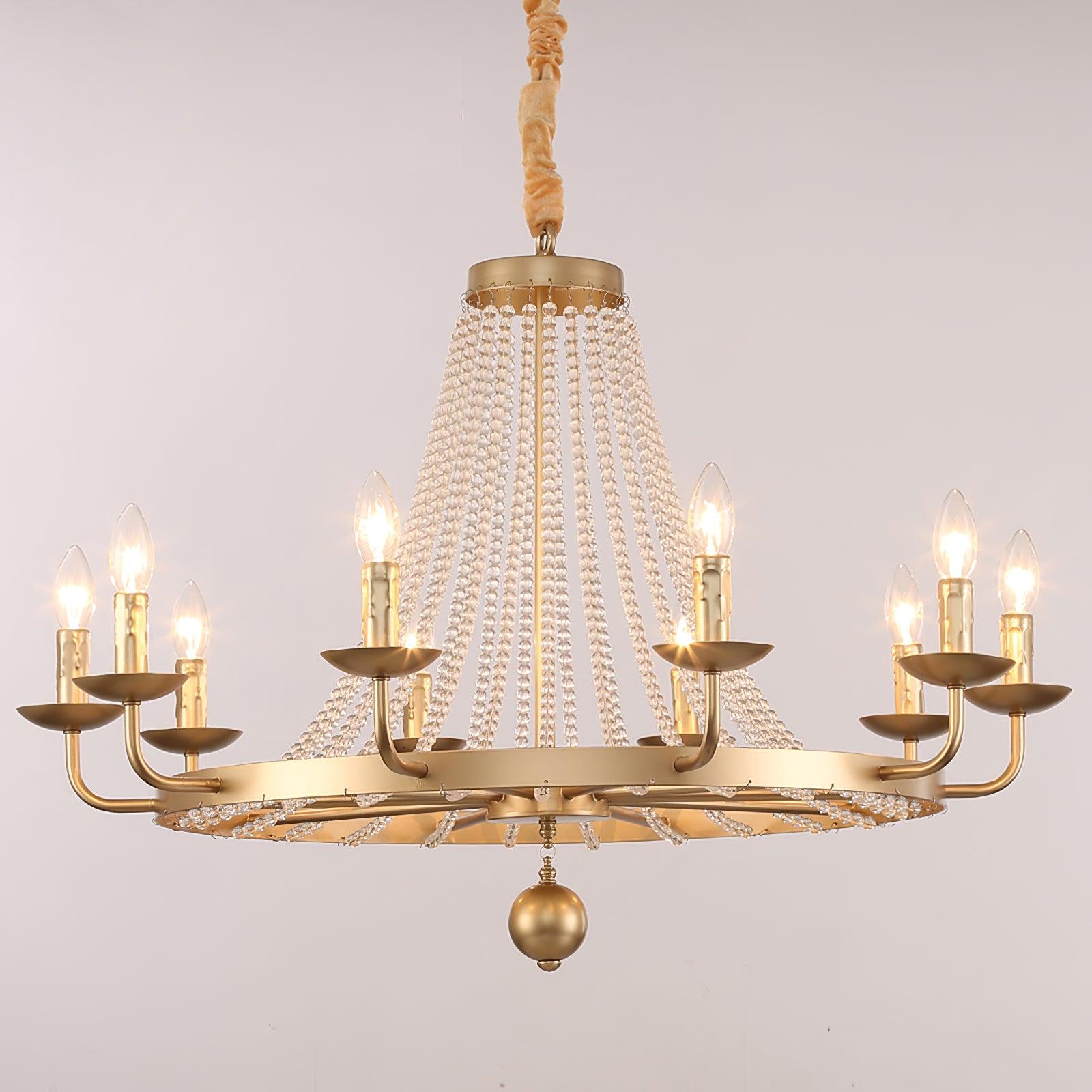 Naples Chandelier Crystal Iron Rustic Modern - Letslighting