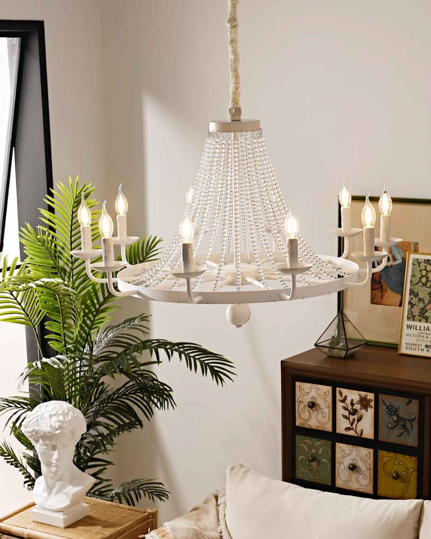 Naples Chandelier Crystal Iron Rustic Modern - Letslighting